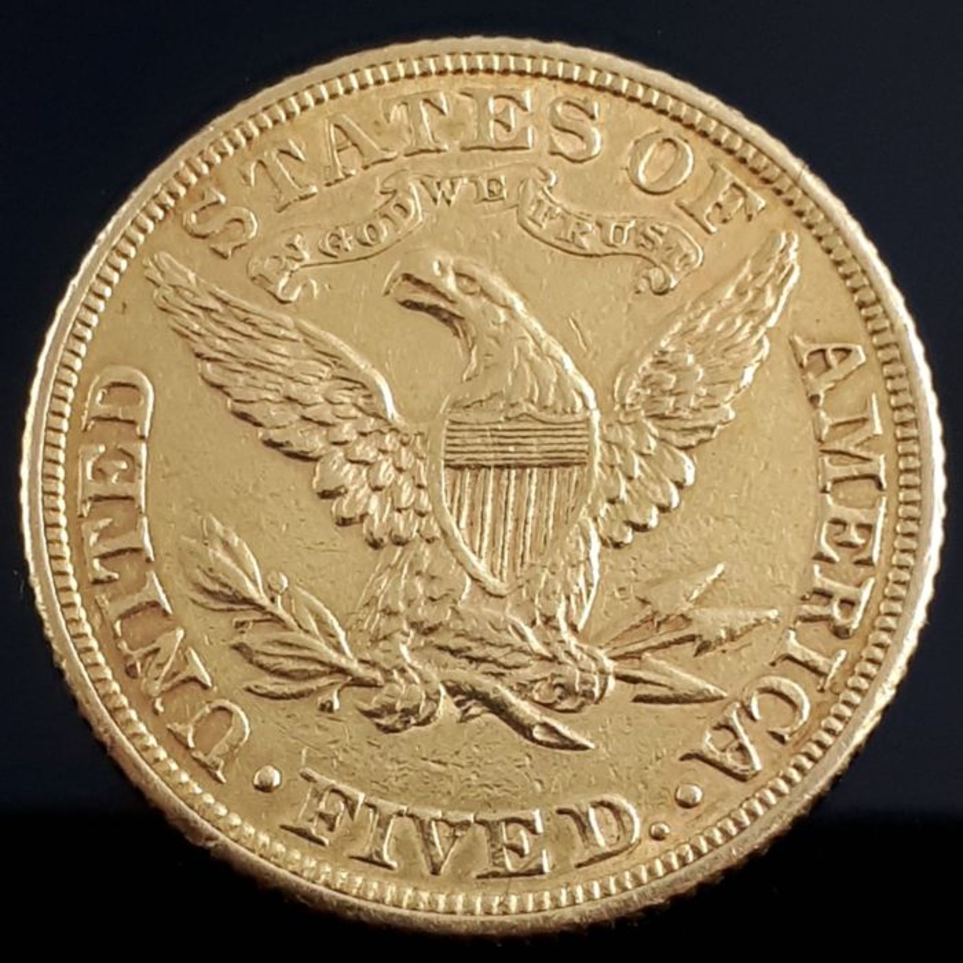 United States - 5 Dollar 1881 "Liberty / Coronet Head - Half Eagle" - Gold - Image 2 of 2