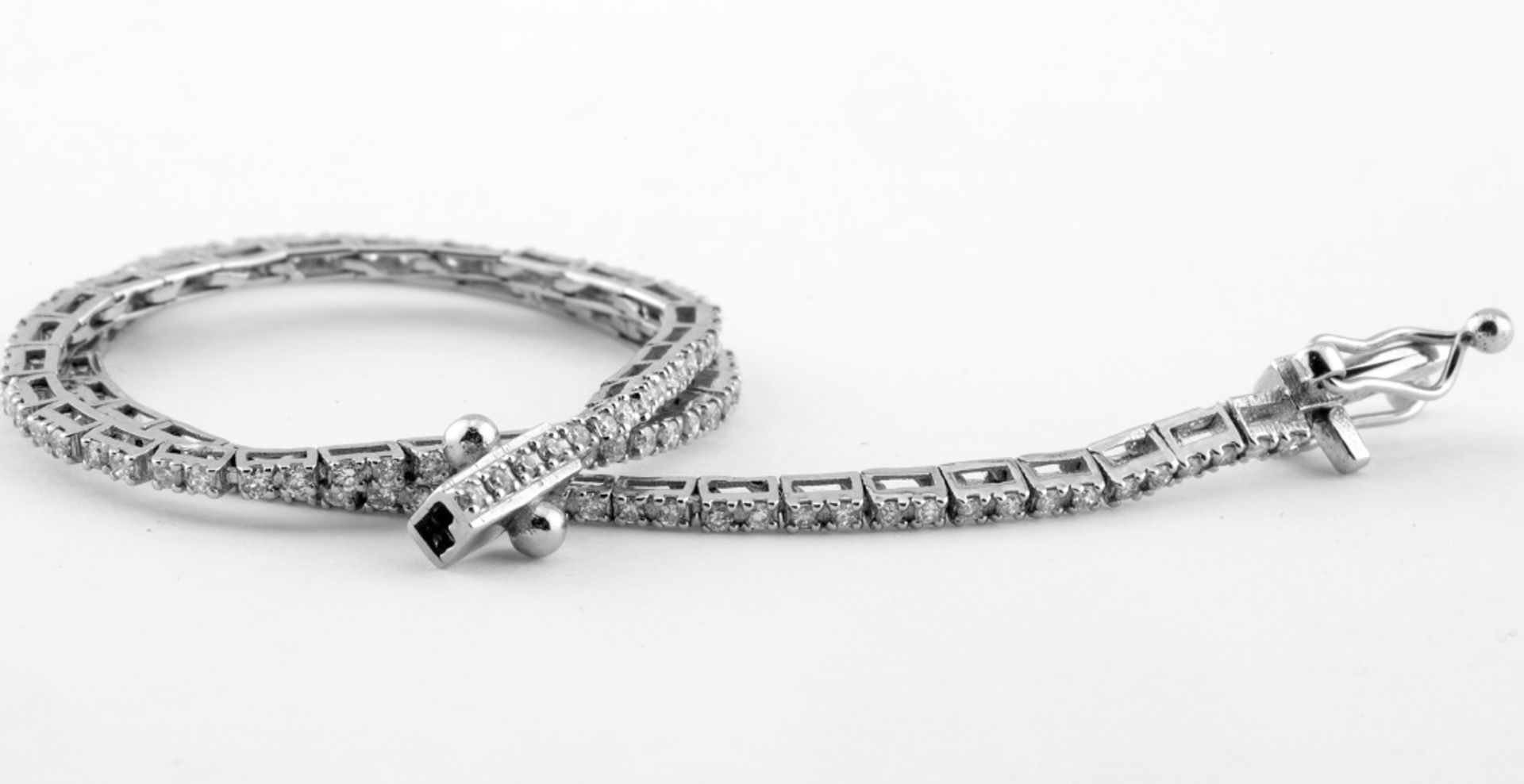 14K 0,60 ct Diamond Tennis Bracelet (Cube) - Image 3 of 3