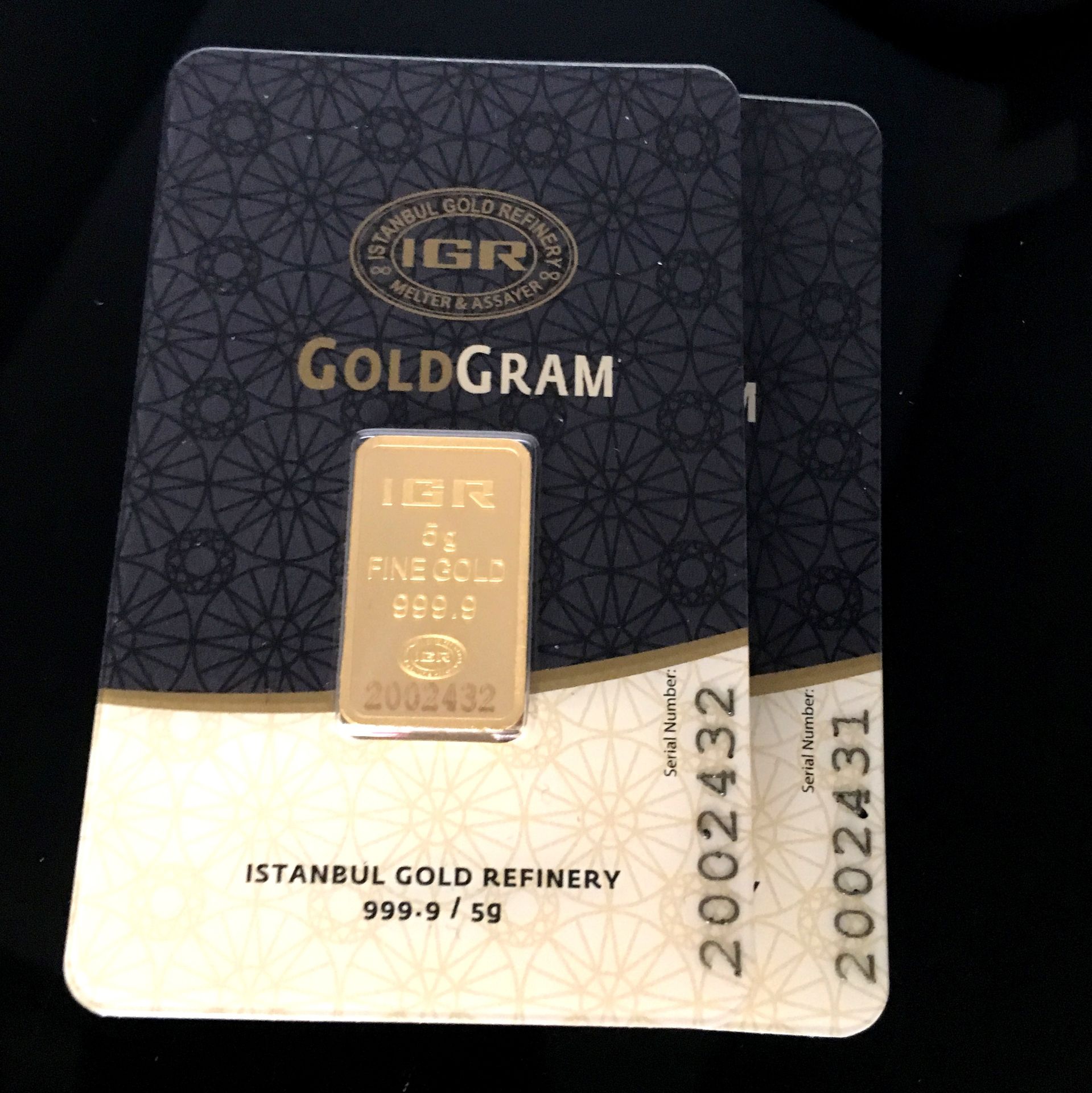 2x 5 Gram (Total 10g) 99.99% (24K) Gold Bullion