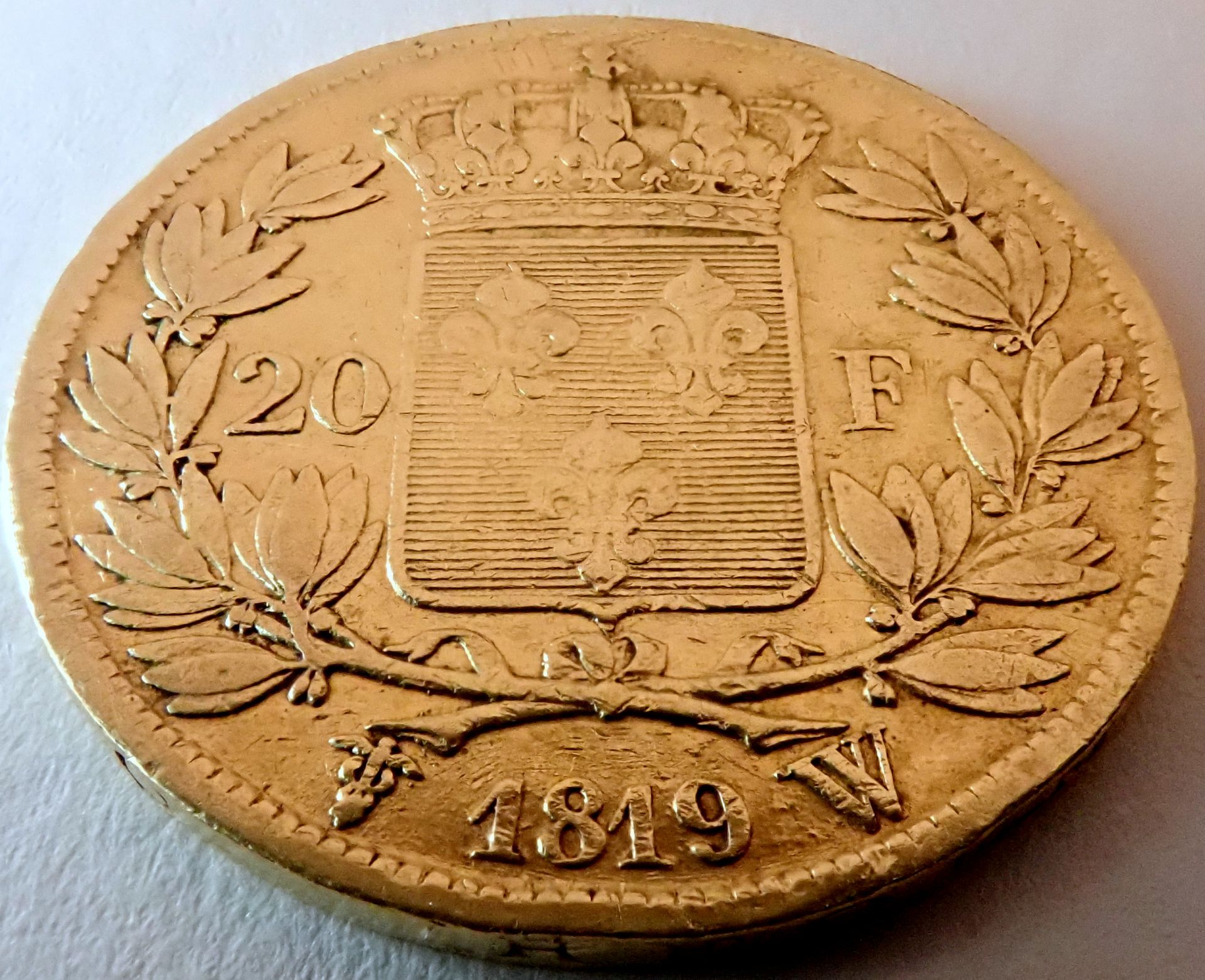 20 Francs - Louis XVIII. 1816 - 1824 - Image 2 of 2
