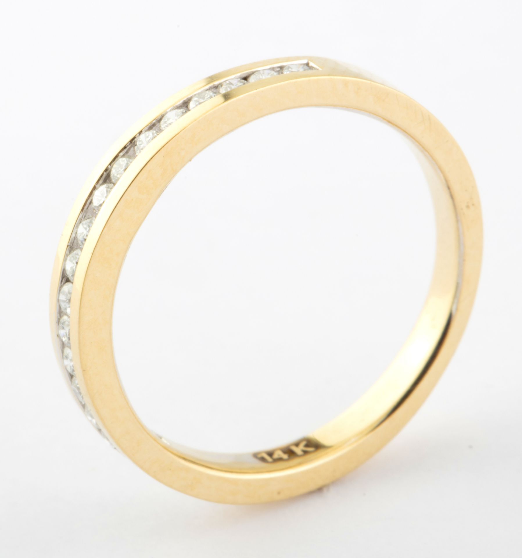 14K Yellow Gold Half Eternity Ring 0,28 ct - Image 2 of 2