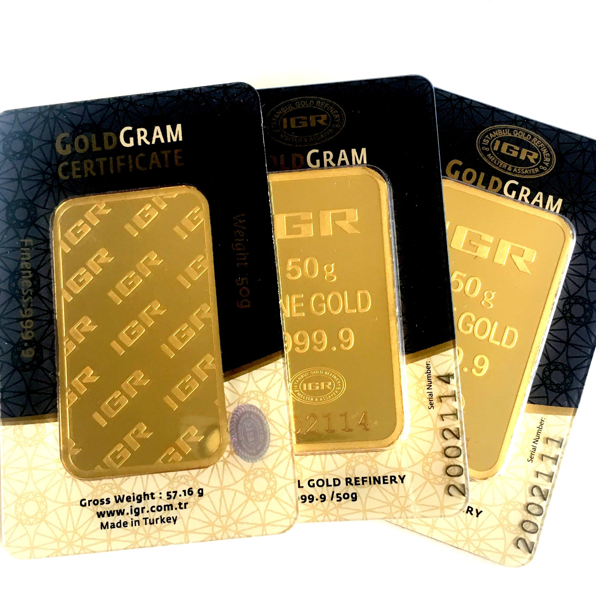3x 50 Gram (Total 150g) 99.99% (24K) Gold Bullion - Image 2 of 4
