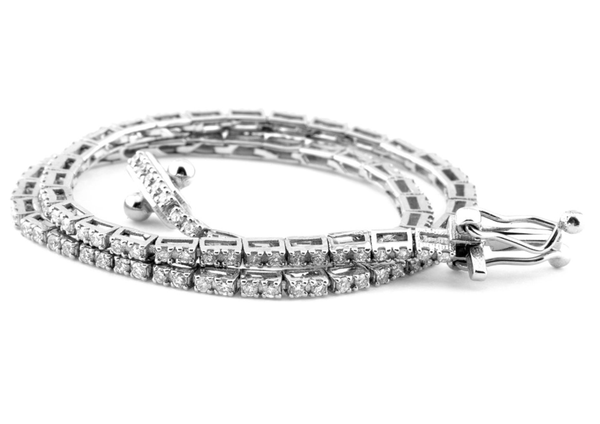 14K 0,60 ct Diamond Tennis Bracelet (Cube) - Image 2 of 3