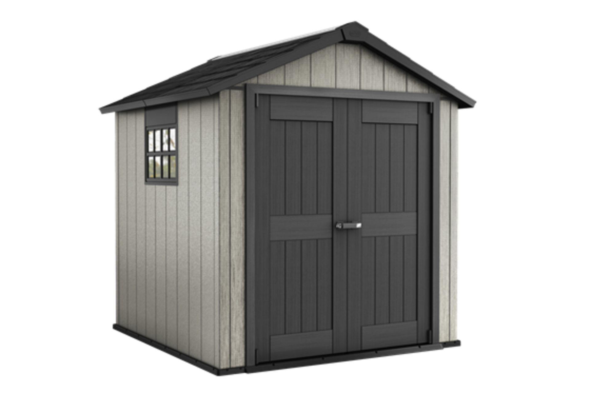 The Oakland 757 outdoor storage shed is supremely durable yet stylish. It has a weather-resistant