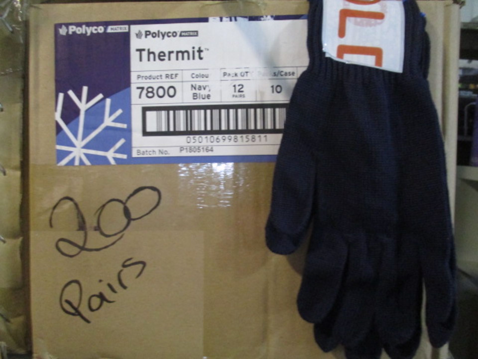 200 pairs Navy blue Polyco Thermal gloves new and sealed