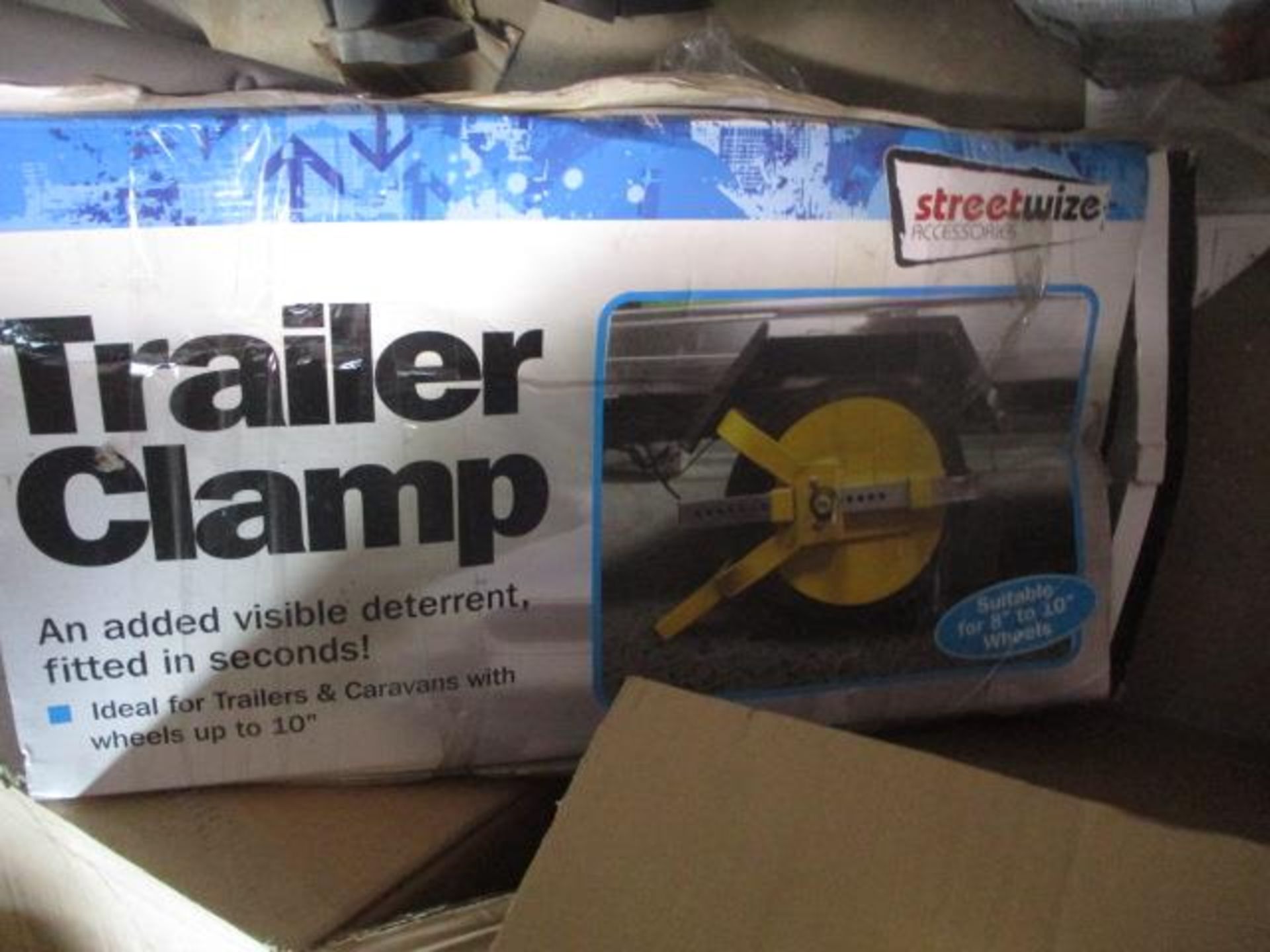 Trailer clamp as pictured untested. In original packaging