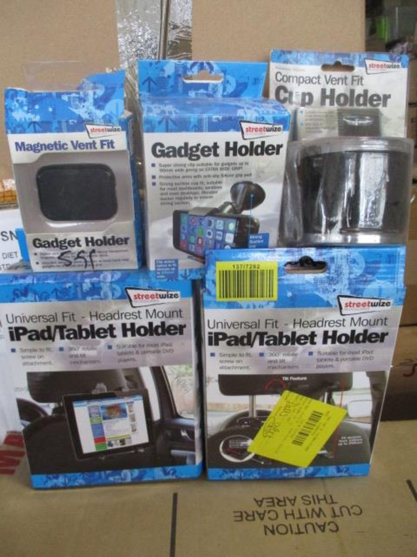 Assorted gadget items as pictured