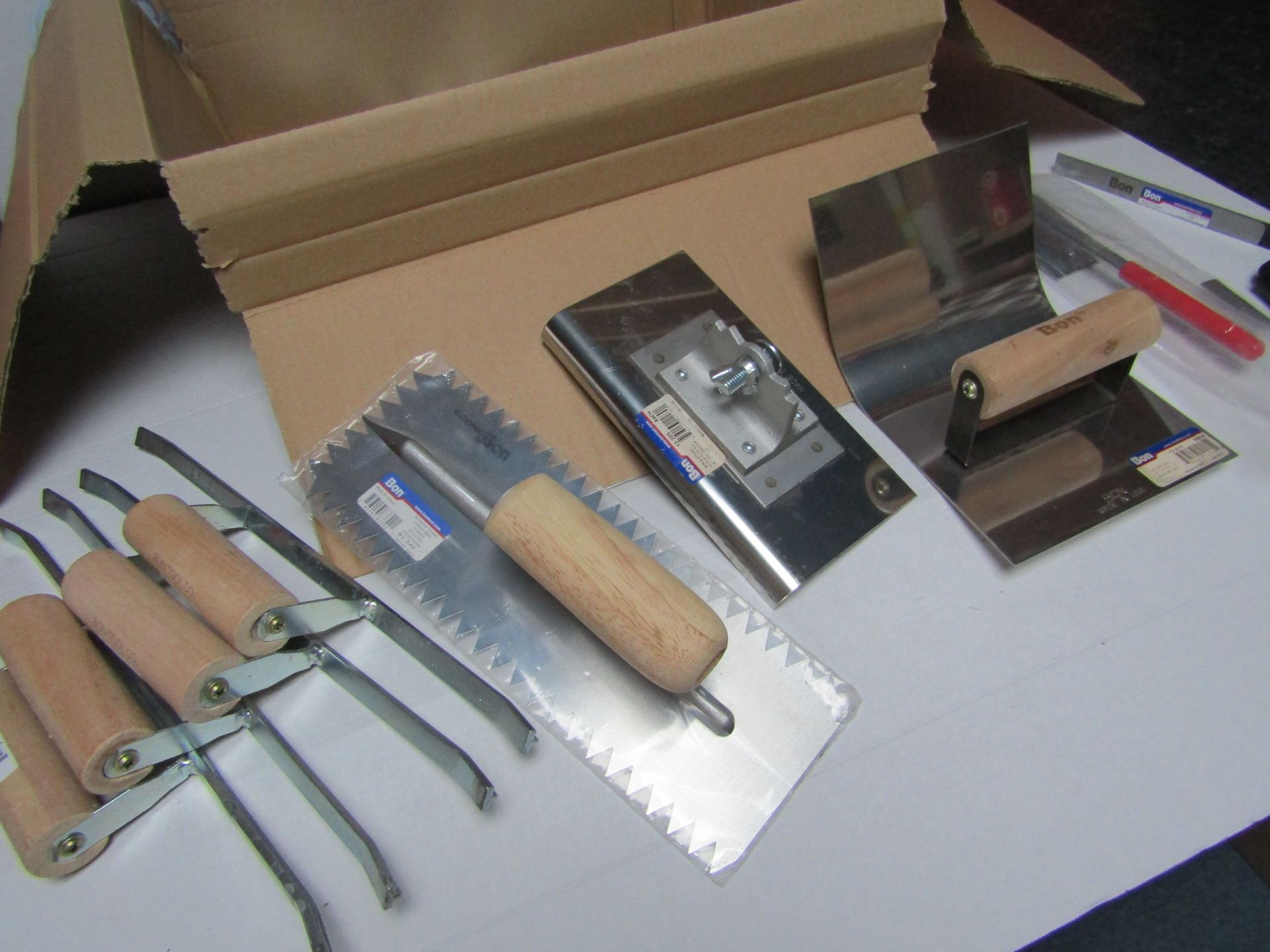 Box of Specialist Plasters Trowels & others.