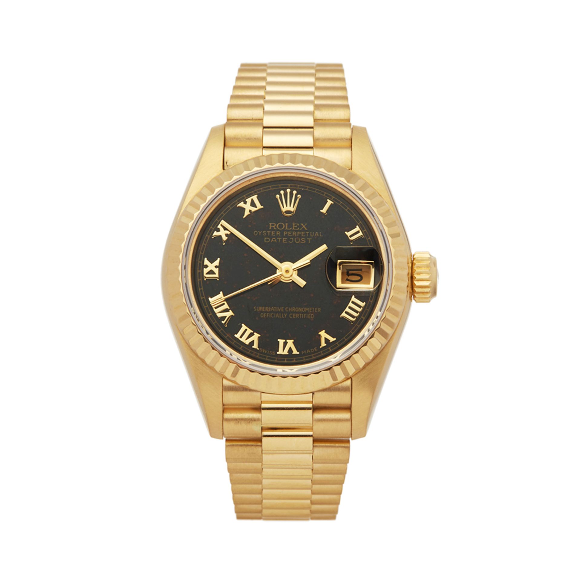 1991 Rolex DateJust 26 Blood Stone 18k Yellow Gold - 69178 - Image 7 of 7