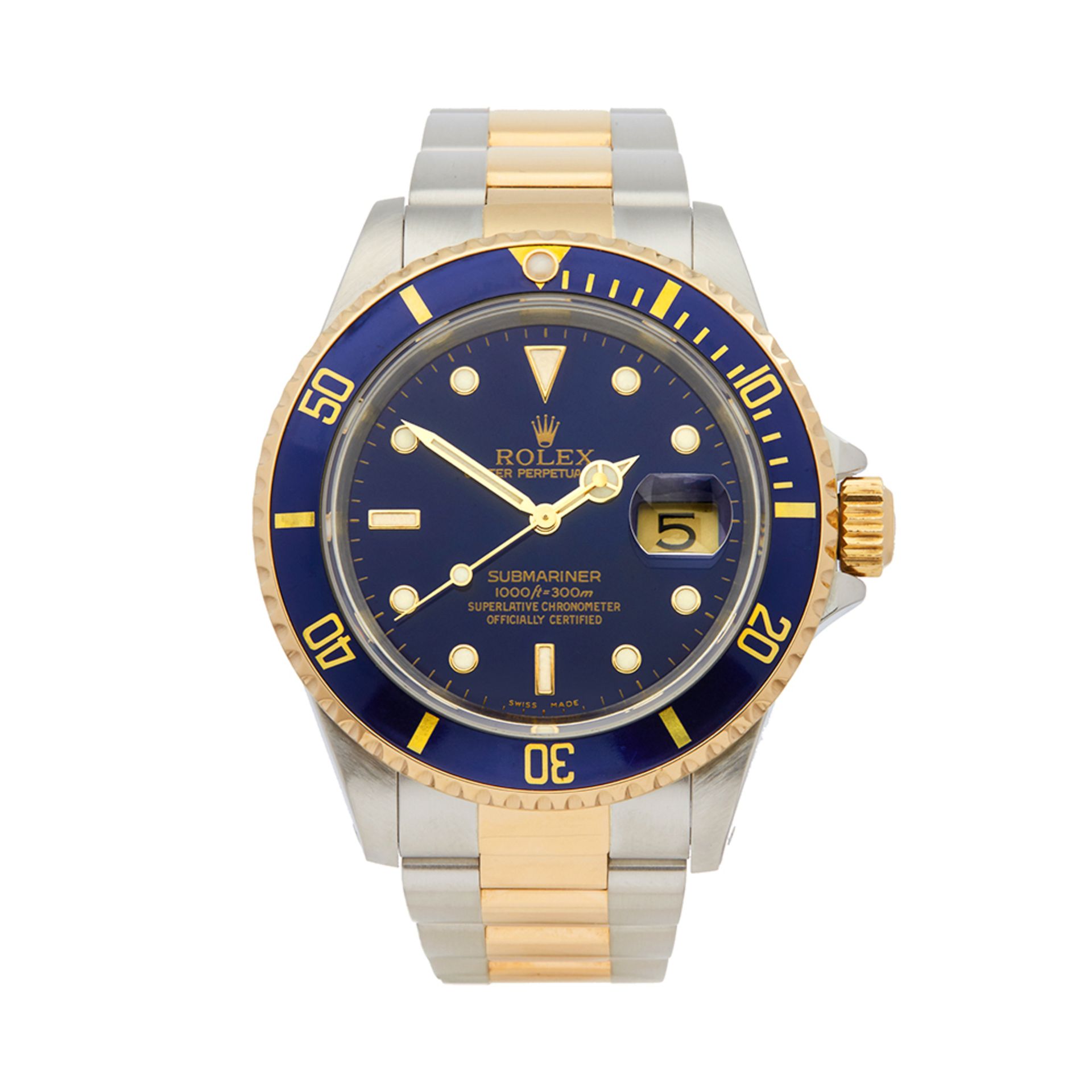 1999 Rolex Submariner Date 18k Stainless Steel & Yellow Gold - 16613LB - Image 7 of 7