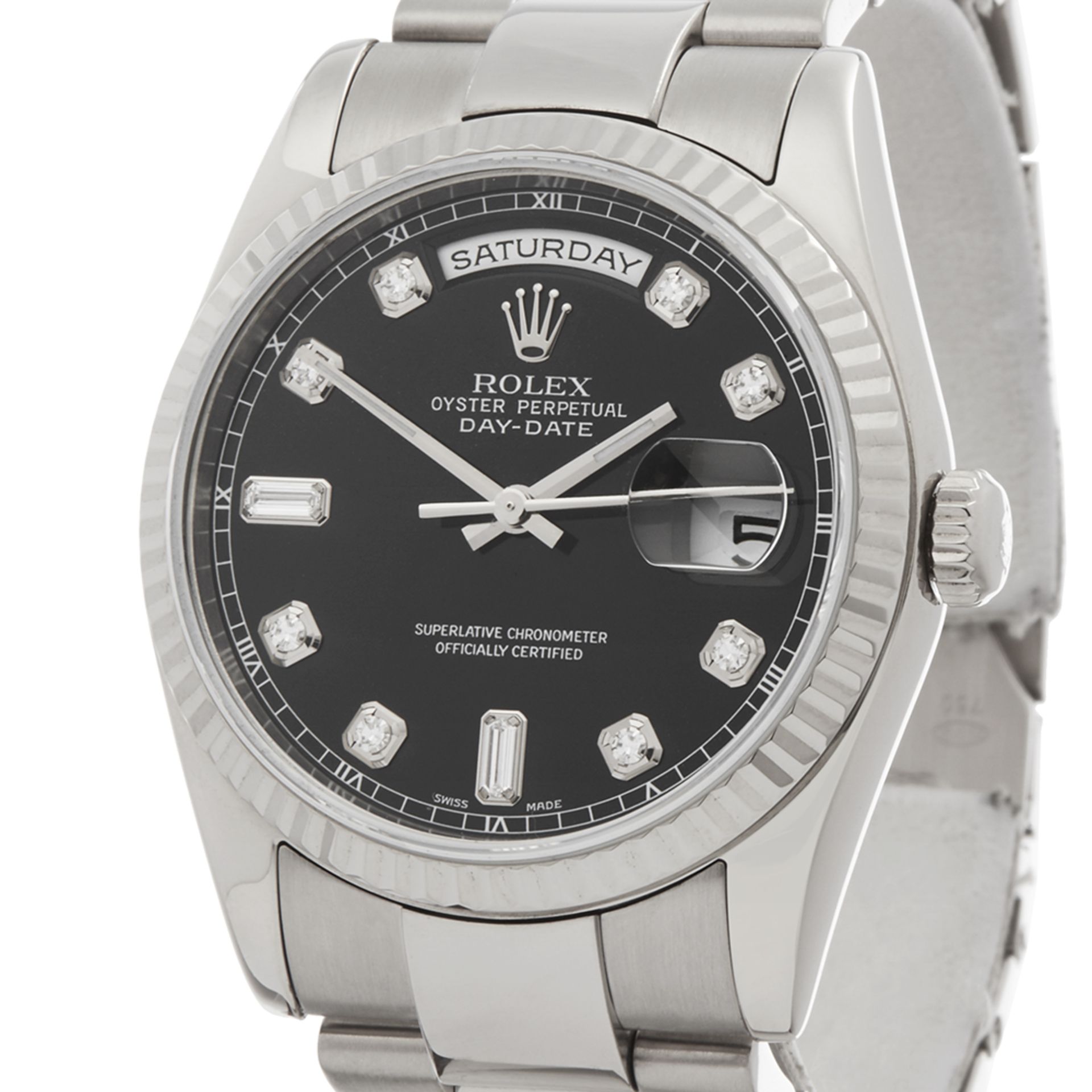 2000 Rolex Day-Date 36 Diamond 18k White Gold - 118239 - Image 7 of 8