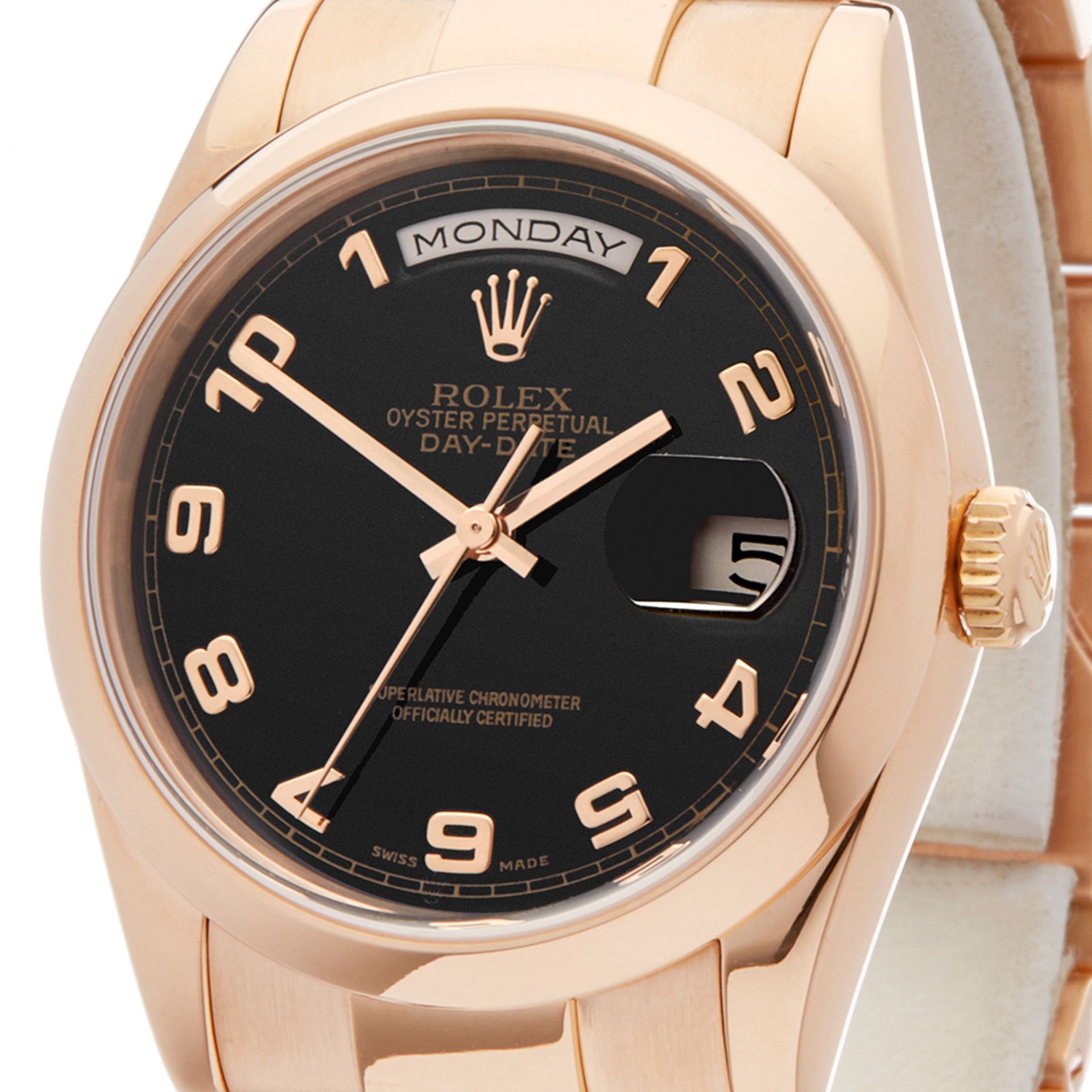 2002 Rolex Day-Date 36 18k Rose Gold - 118205 - Image 7 of 8