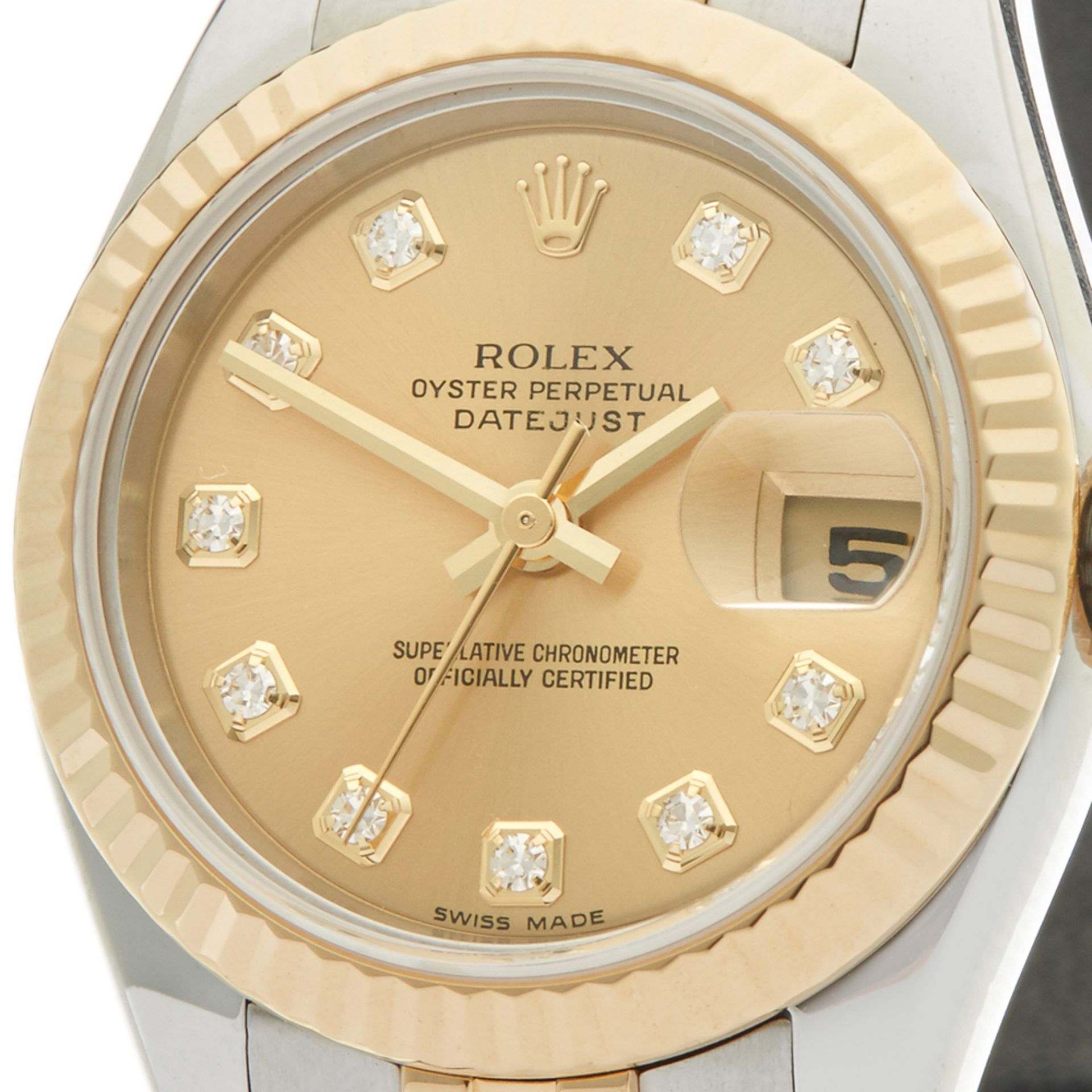 2005 Rolex DateJust 26 Diamond 18k Stainless Steel & Yellow Gold - 179173 - Image 6 of 7