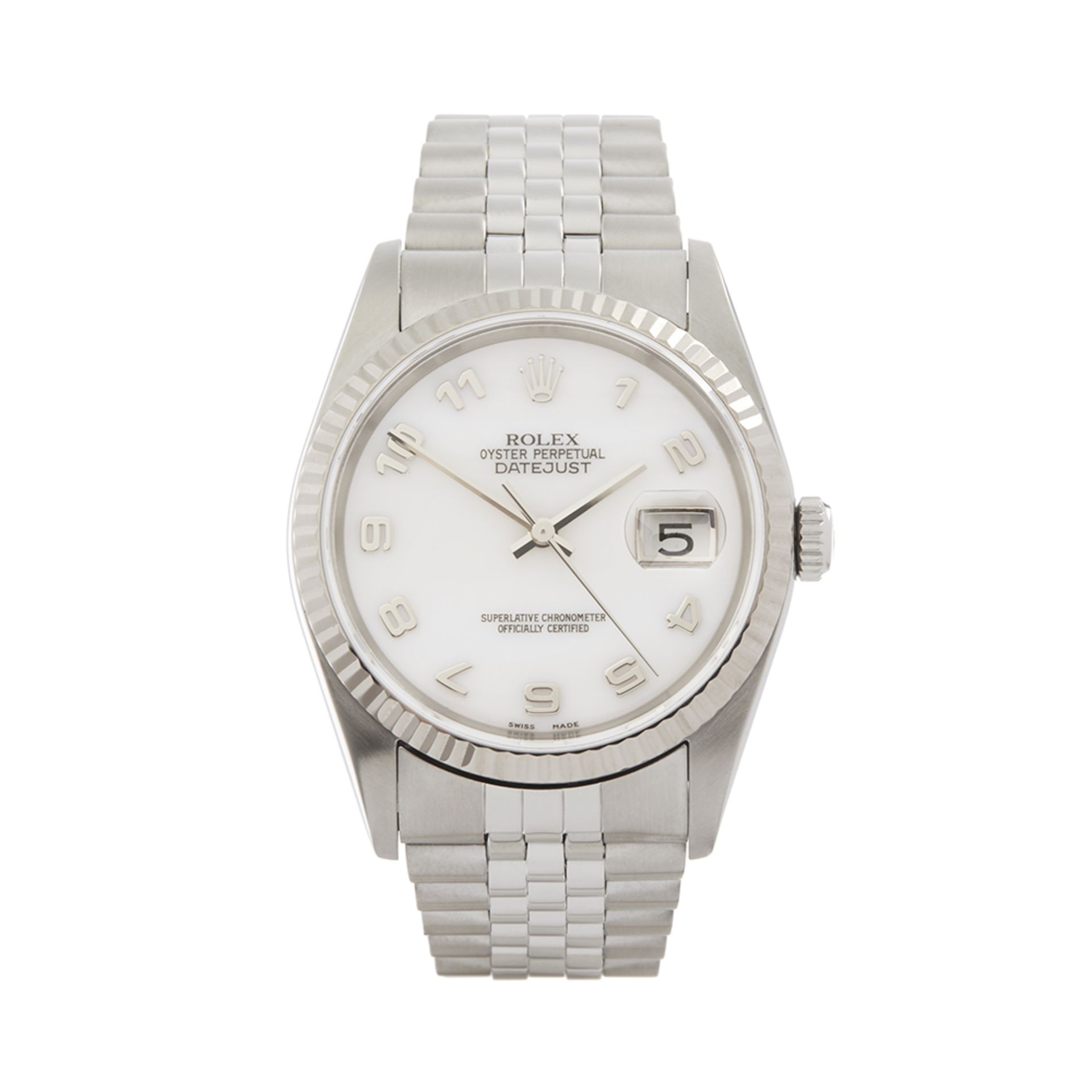 2005 Rolex DateJust 36 Mother of Pearl 18k Stainless Steel & White Gold - 16234 - Image 5 of 7