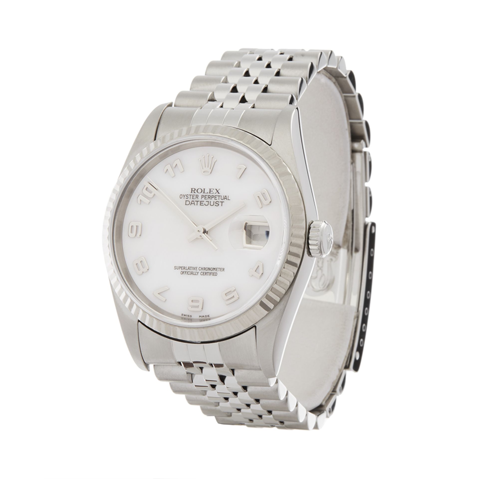 2005 Rolex DateJust 36 Mother of Pearl 18k Stainless Steel & White Gold - 16234