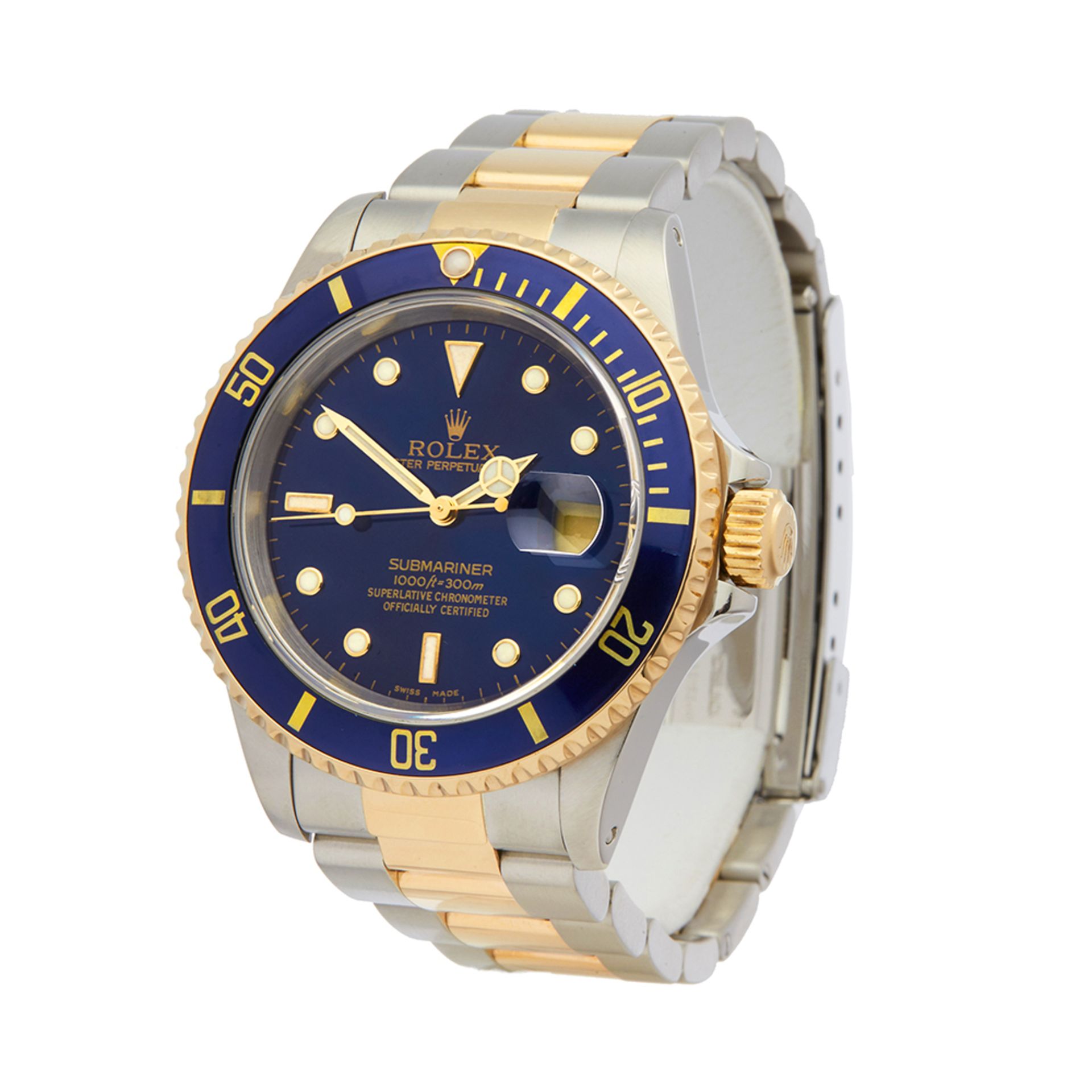 1999 Rolex Submariner Date 18k Stainless Steel & Yellow Gold - 16613LB