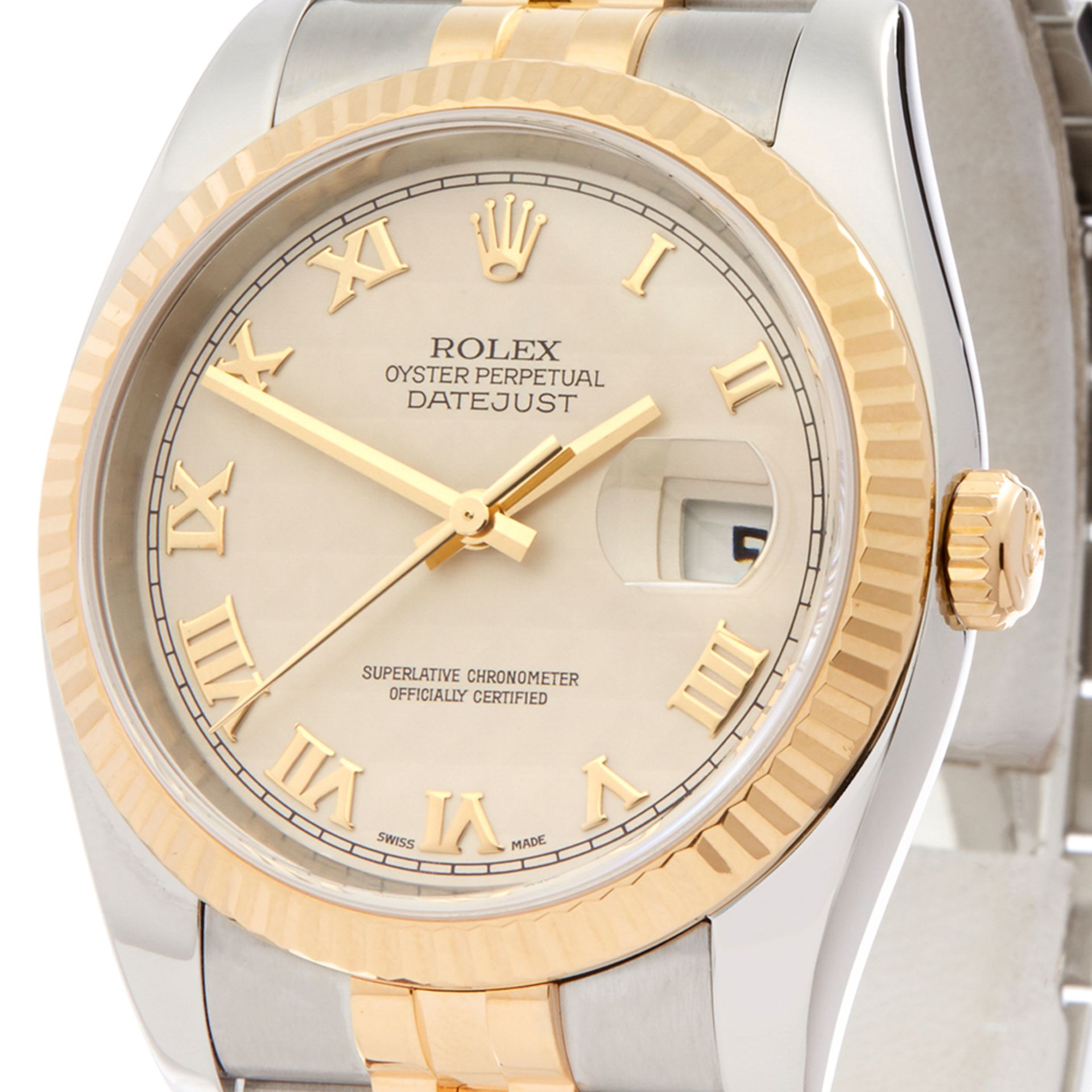 2016 Rolex DateJust 36 18k Stainless Steel & Yellow Gold - 116233 - Image 7 of 8