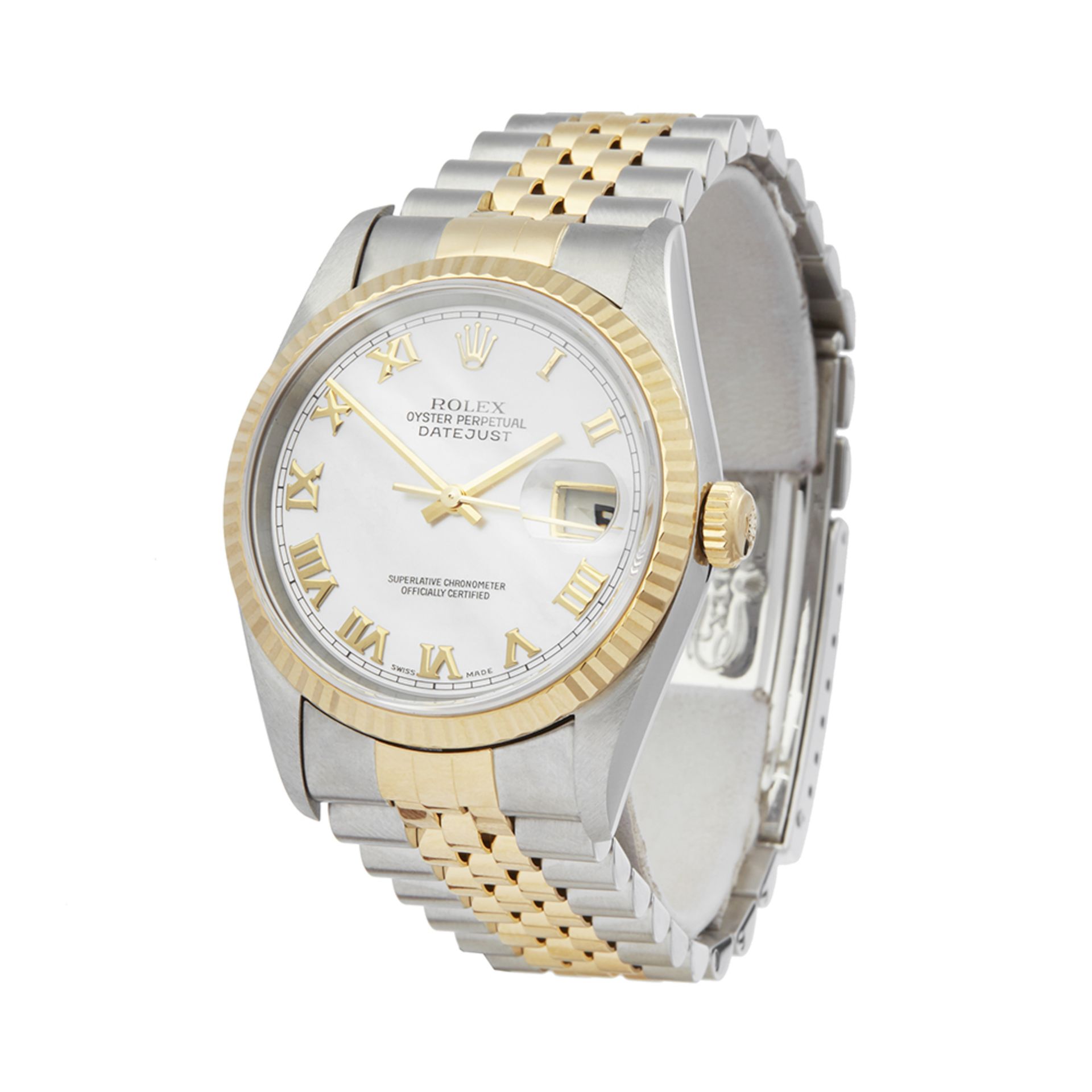 1997 Rolex DateJust 36 Mother of Pearl 18k Stainless Steel & Yellow Gold - 16233