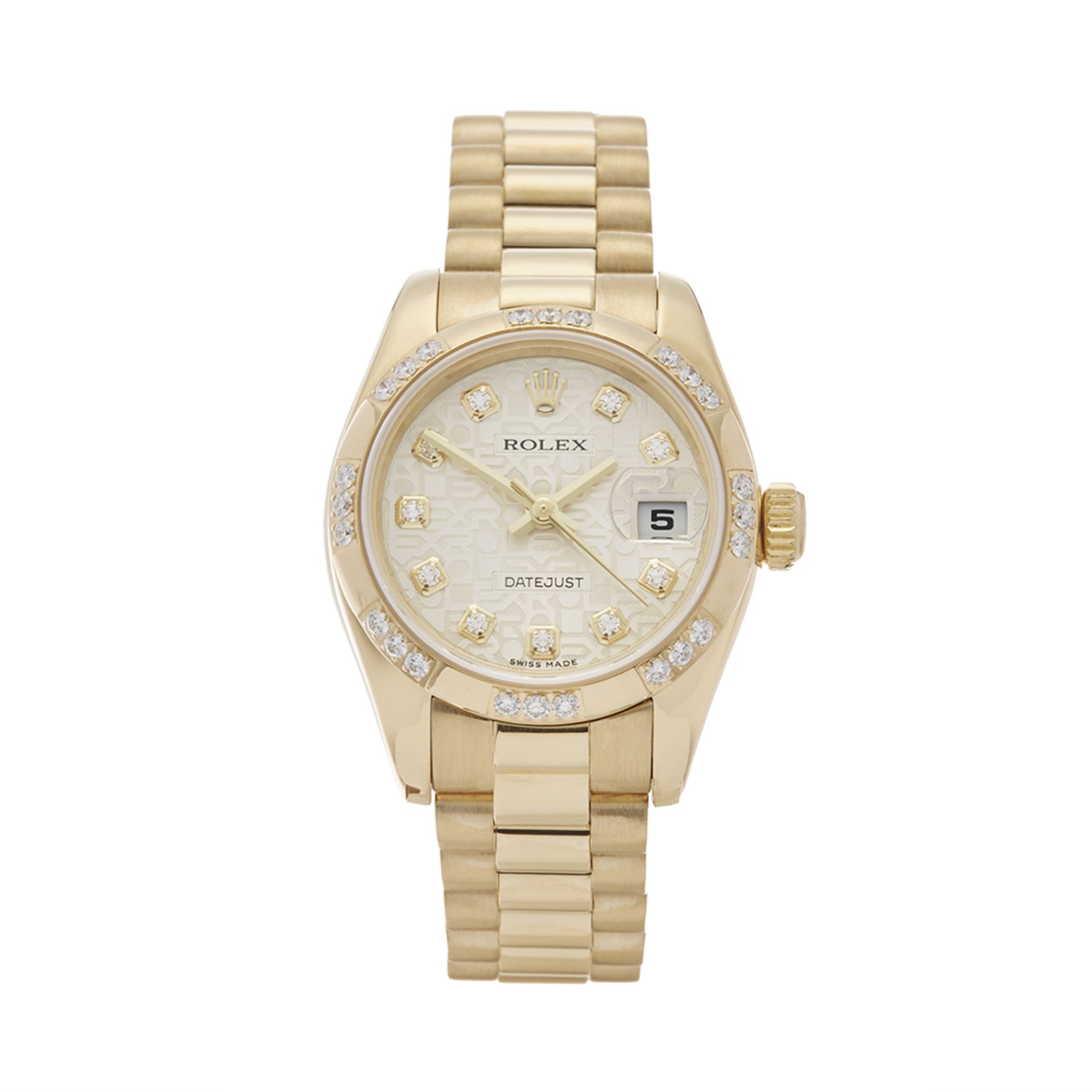 2001 Rolex DateJust 26 Diamond 18k Yellow Gold - 179368 - Image 8 of 8