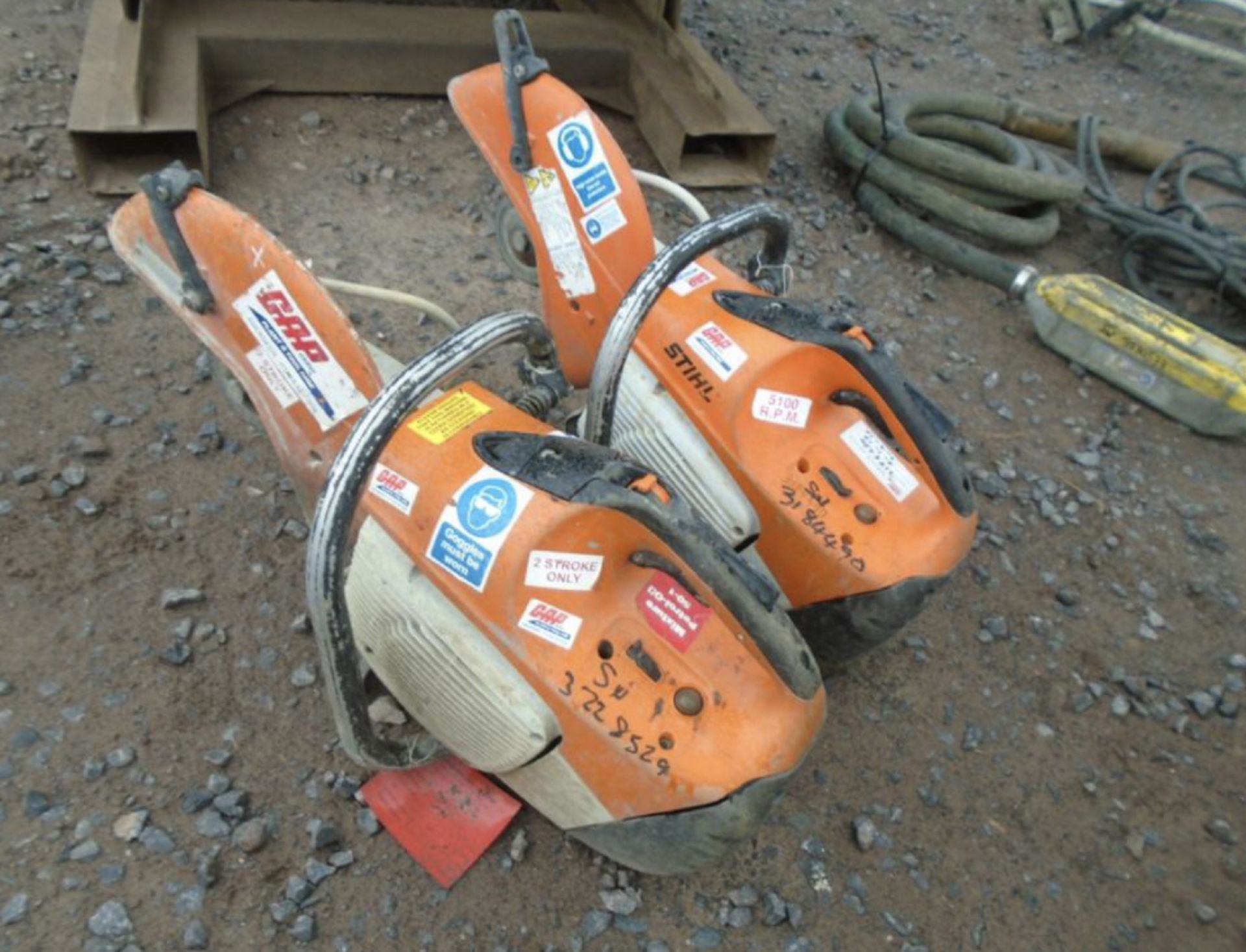 2 x STIHL TS410 Petrol Saws