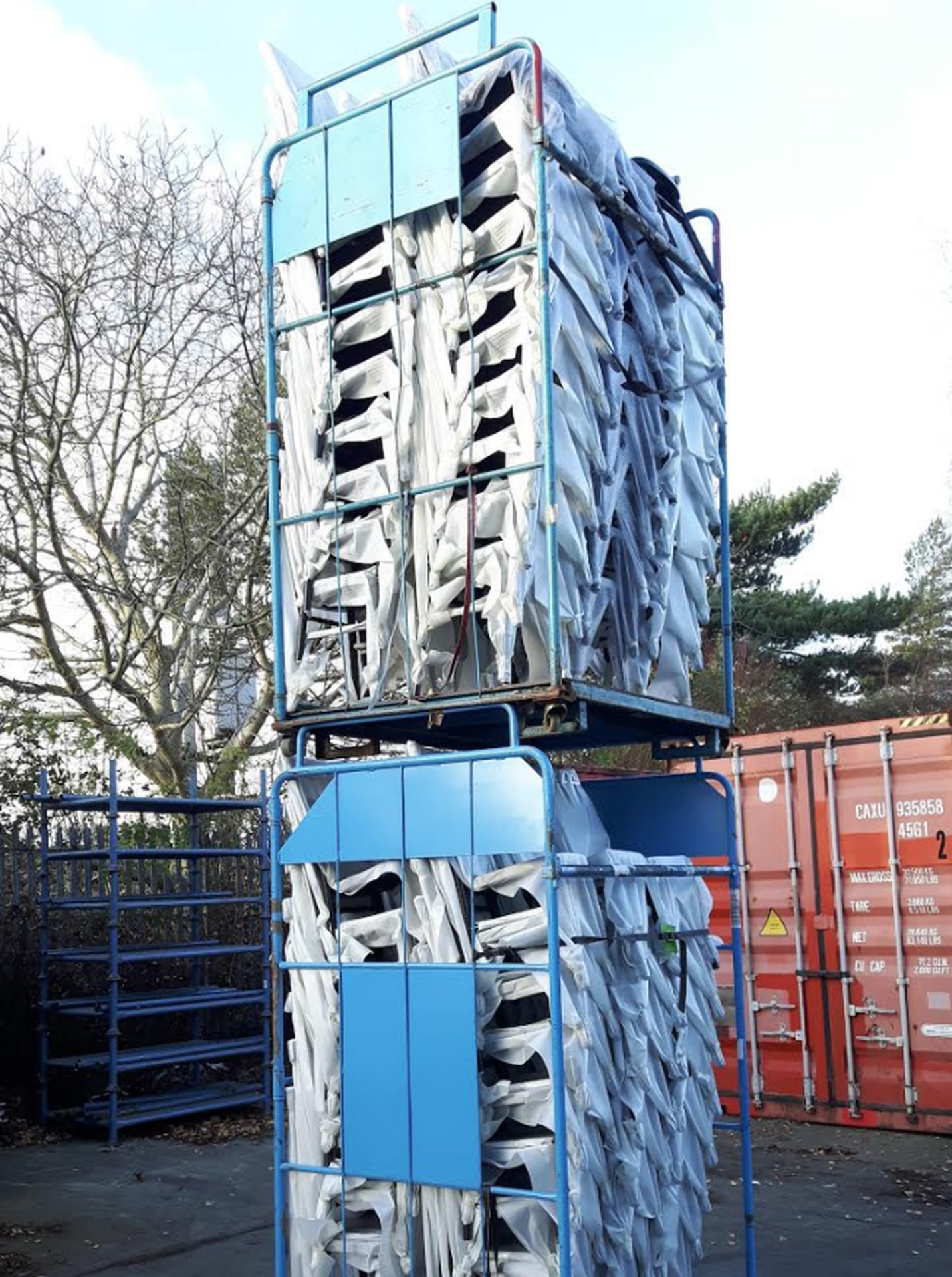 5 x foldable and stackable warehouse cages - Image 4 of 4