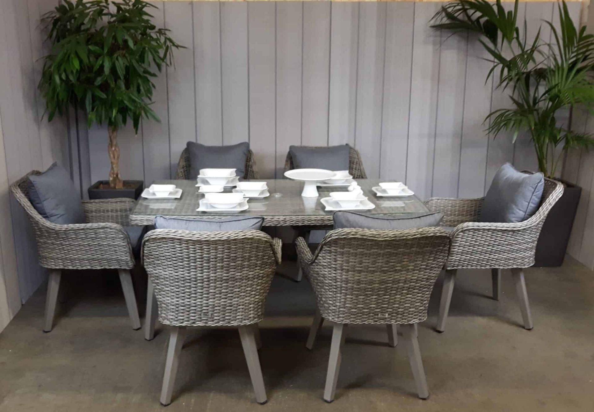 NEW 2019 Hardingham 7 Piece Contemporary All Weather Dining Set - Image 7 of 7
