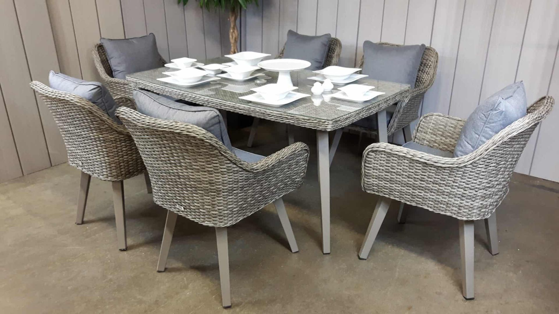 NEW 2019 Hardingham 7 Piece Contemporary All Weather Dining Set - Image 6 of 7