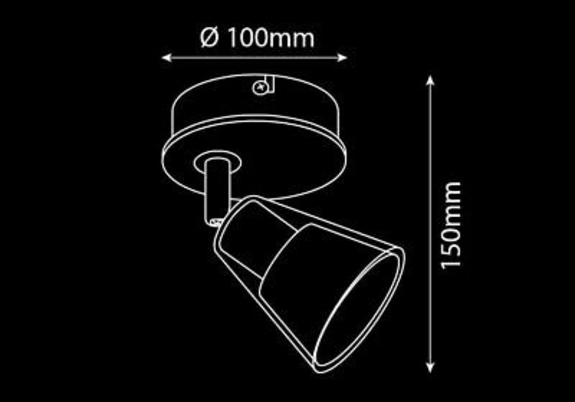 15 x Single head spotlight, glass and black with chrome trim. No VAT on lots. - Image 2 of 2