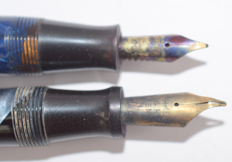 Two Vintage Marble Design Fountain Pens - Image 2 of 5