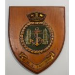 Royal Navy HMS President Plaque