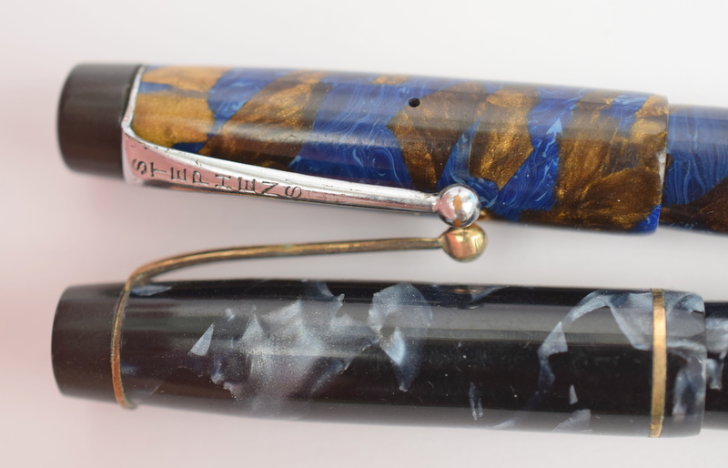 Two Vintage Marble Design Fountain Pens - Image 4 of 5