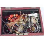 Box Of Costume Jewellery And Watches