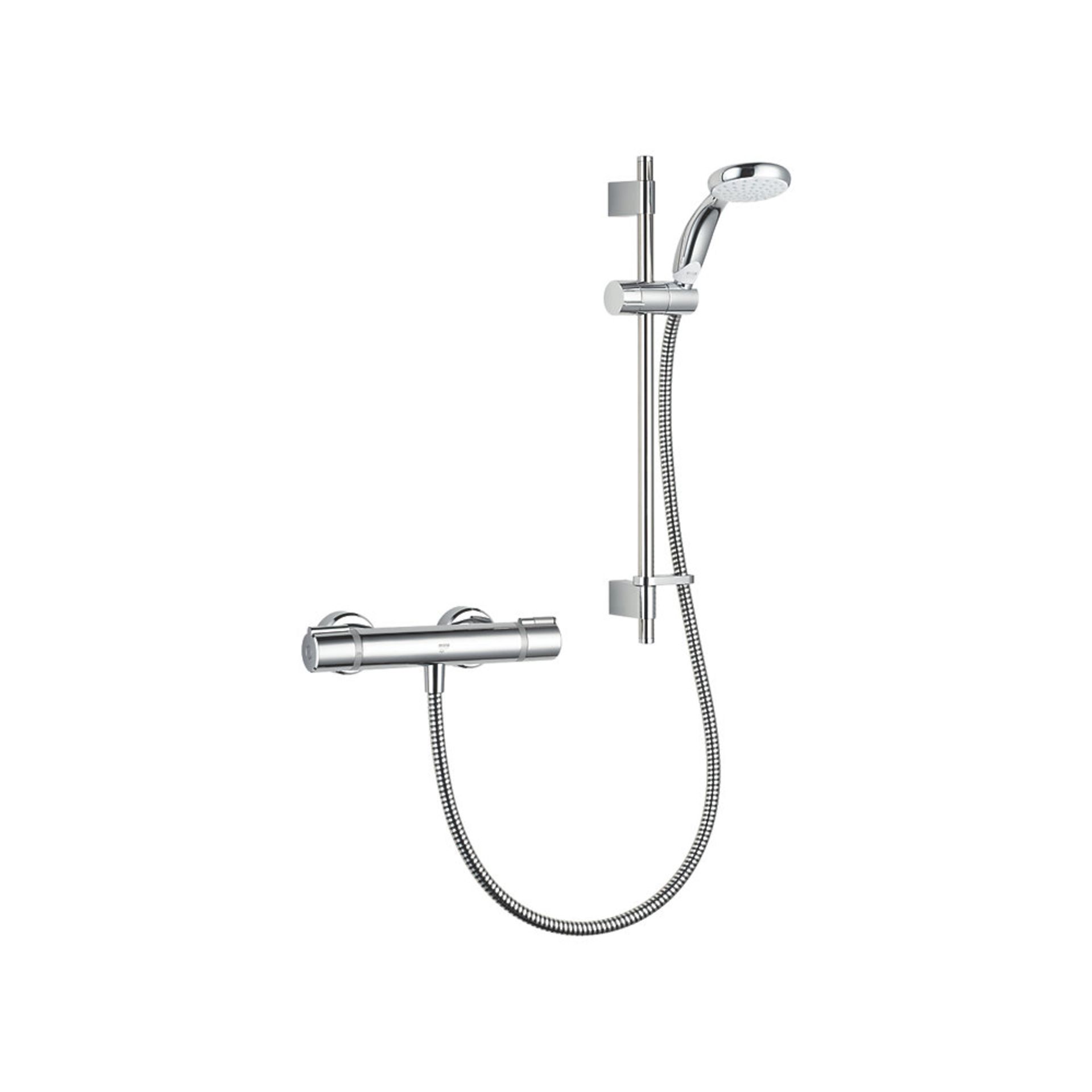 (UK167) Mira Reflex Chrome effect Thermostatic Bar mixer shower. Thermostatic temperature - Image 2 of 2