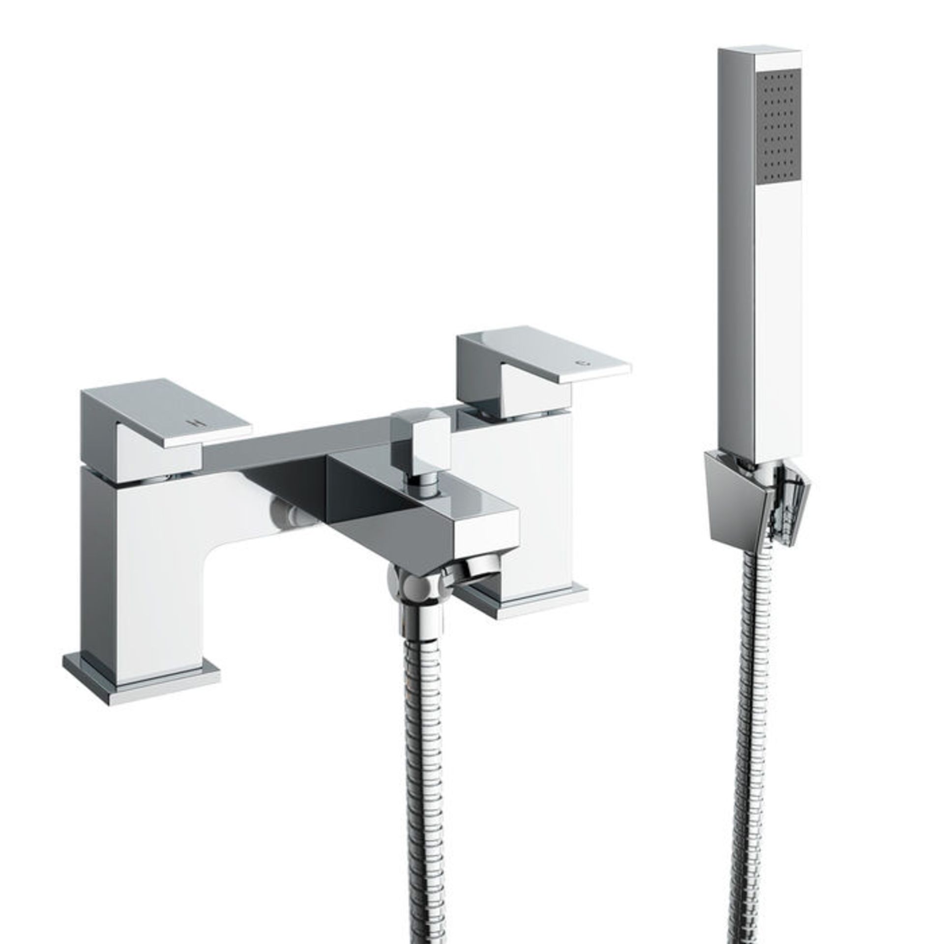 (OS38) Canim Bath Mixer Taps with Handheld Shower Head. Anti-corrosive chrome plated solid brass 1/4 - Image 2 of 2