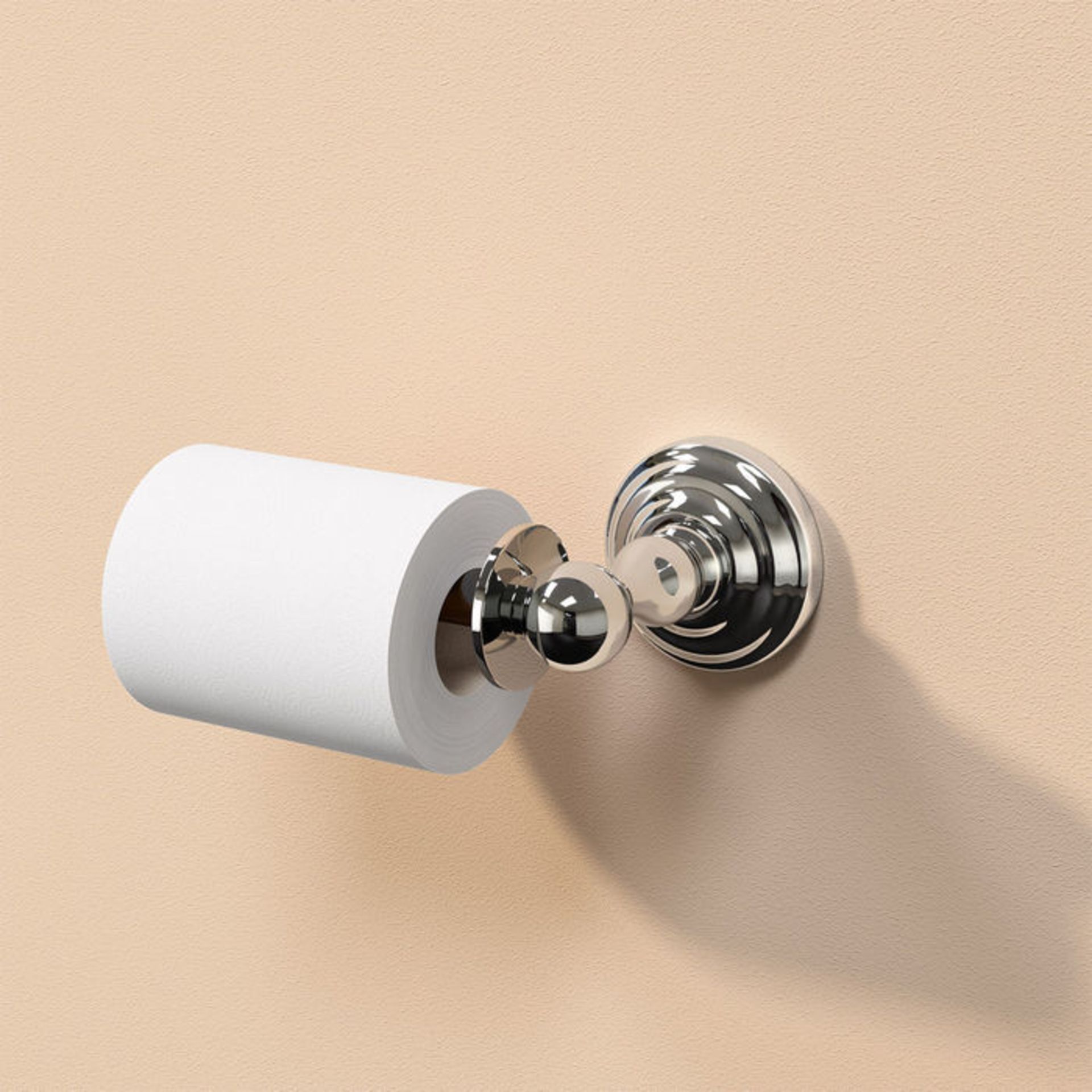 (VZ32) York Toilet Roll Holder Finishes your bathroom with a little extra functionality and style - Image 2 of 3