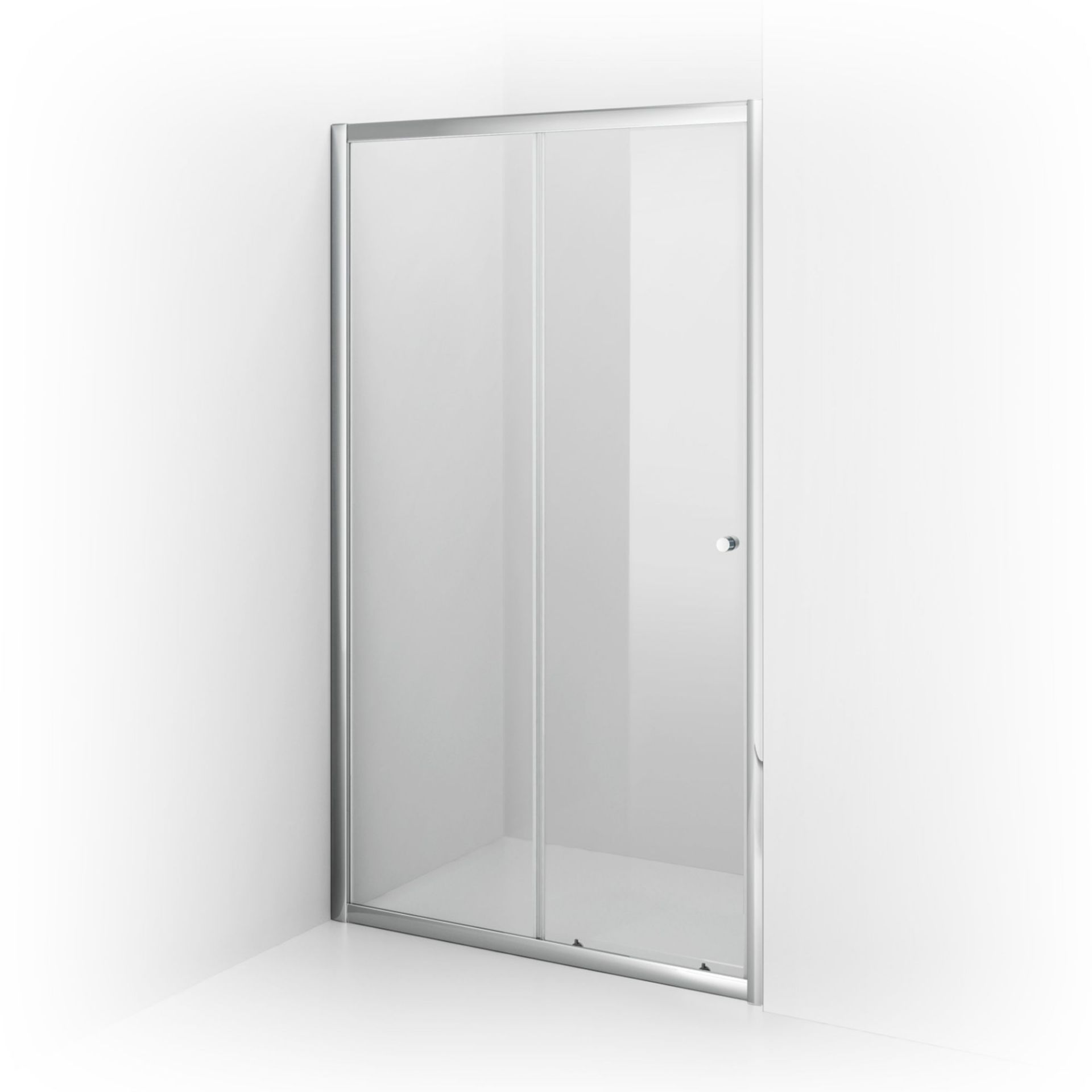 (CS197) 1000mm - Elements Sliding Shower Door. RRP £249.99. 4mm Safety Glass Fully waterproof tested - Image 5 of 5