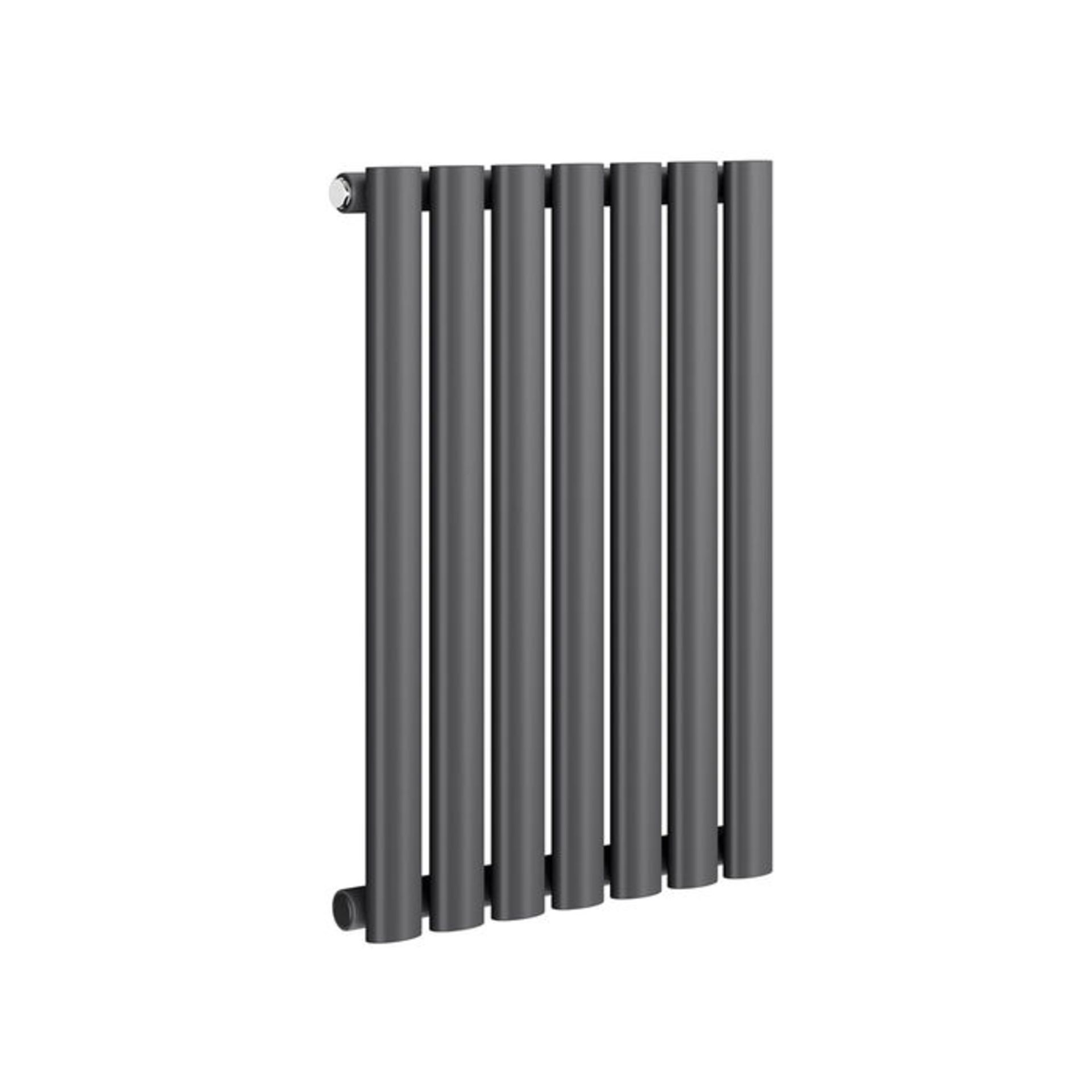 (OS48) 600x420mm Anthracite Single Panel Oval Tube Horizontal Radiator. RRP £191.99. Made from - Image 3 of 4