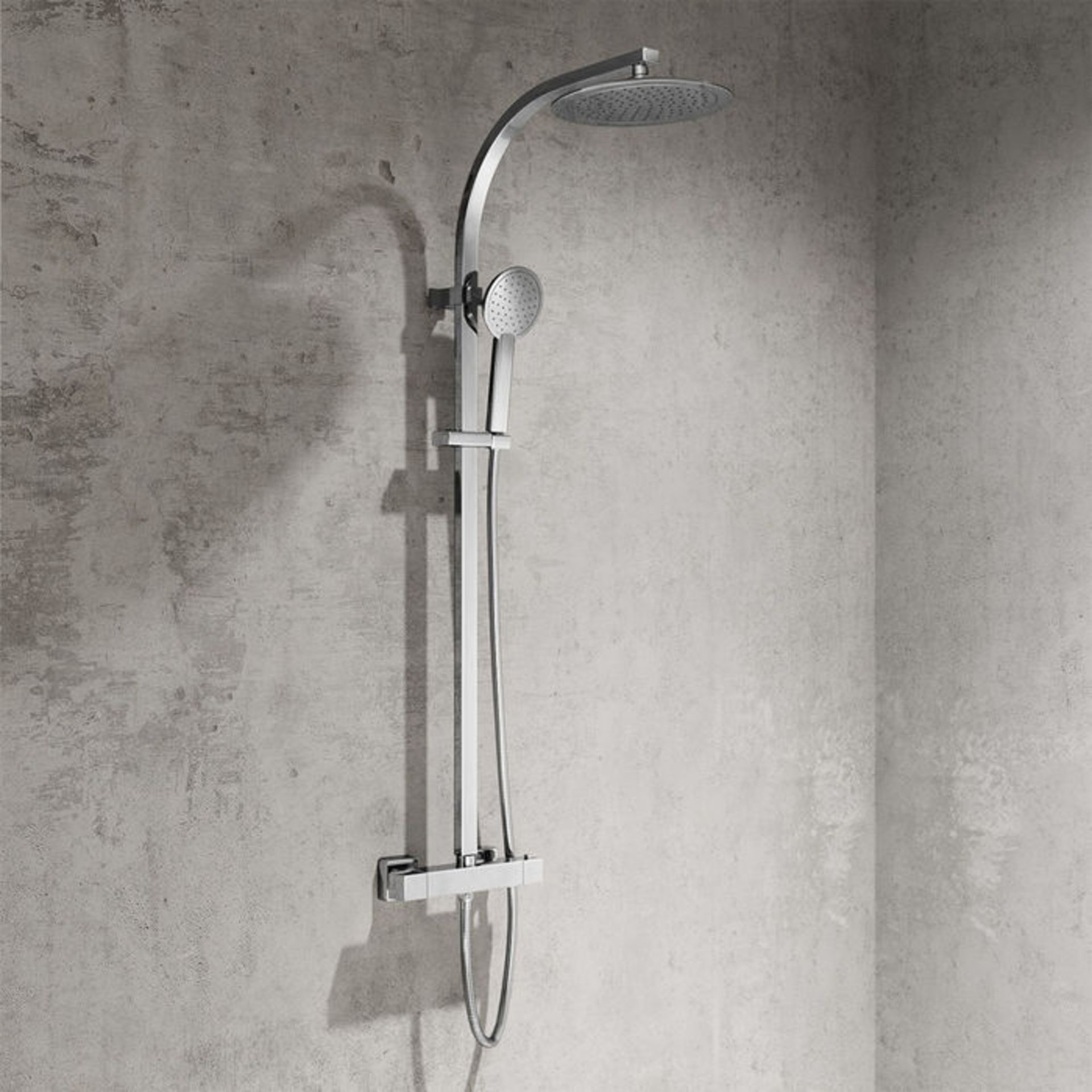 (OS29) Round Exposed Thermostatic Shower Kit in Chrome. RRP £374.99. Manufactured from long - Image 2 of 3