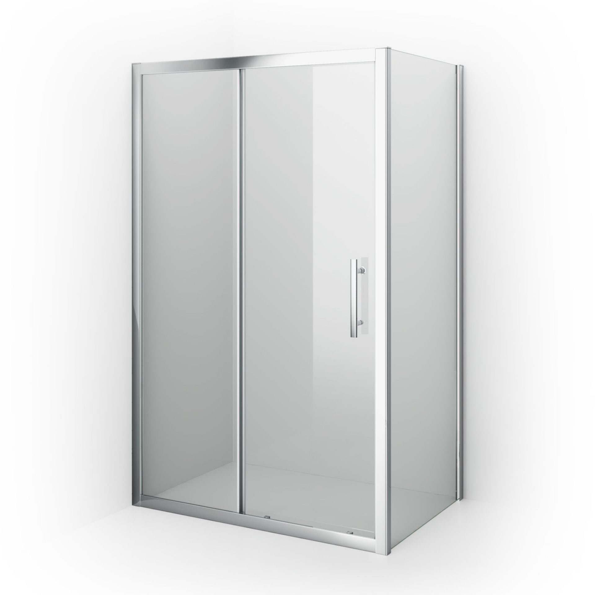 (OS94) 1200x760mm - 8mm - Premium EasyClean Sliding Door Shower Enclosure. RRP £414.99. 8mm - Image 5 of 5