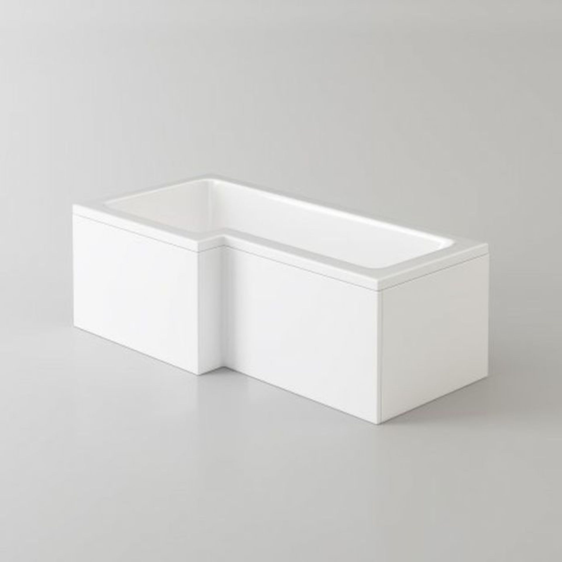 (OS44) 1700x850mm Left Hand L-Shaped Bath. COMES COMPLETE WITH SIDE PANE. Constructed from high - Image 2 of 5