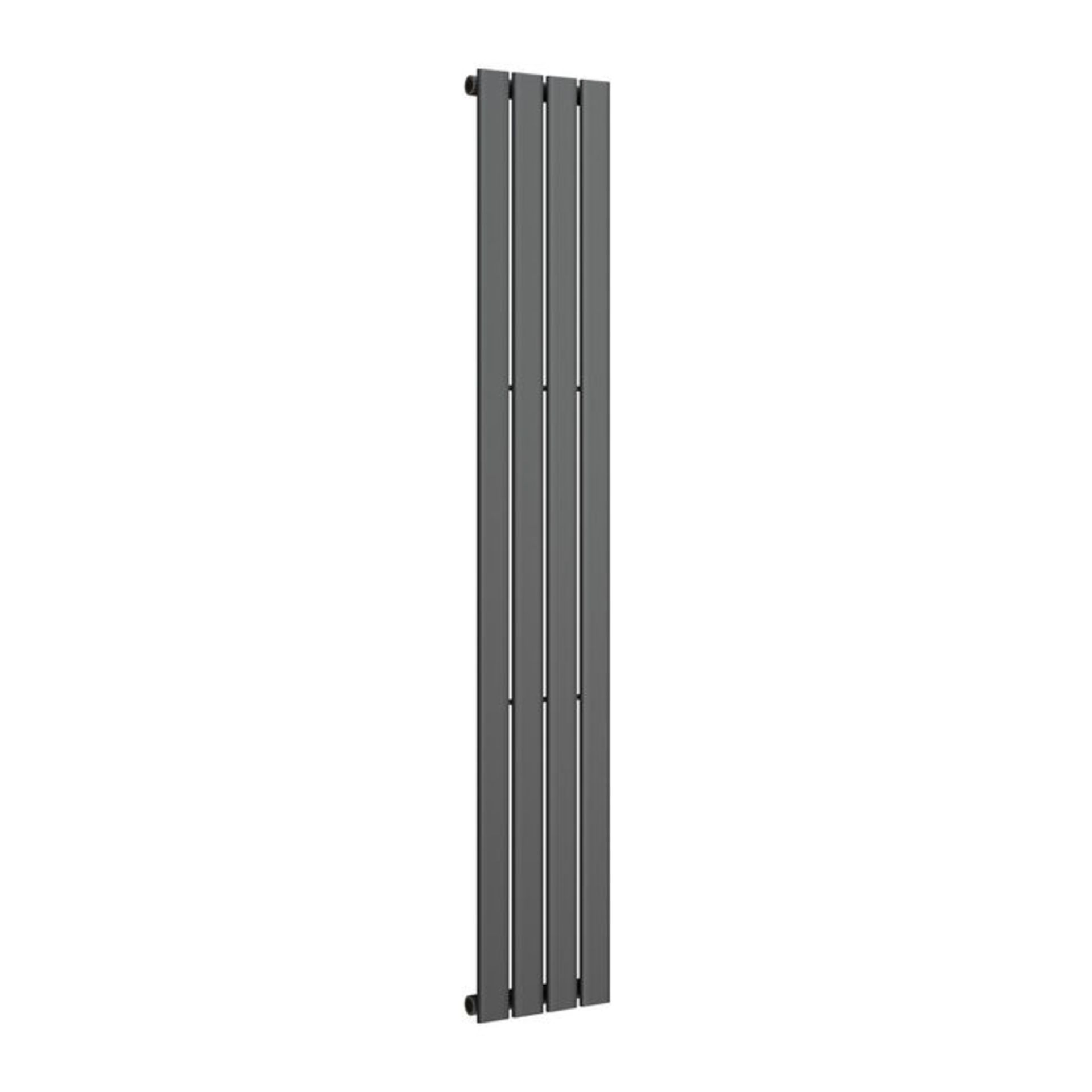 (OS51) 1800x300mm Anthracite Single Flat Panel Vertical Radiator. RRP £191.99. Made with low - Image 3 of 3