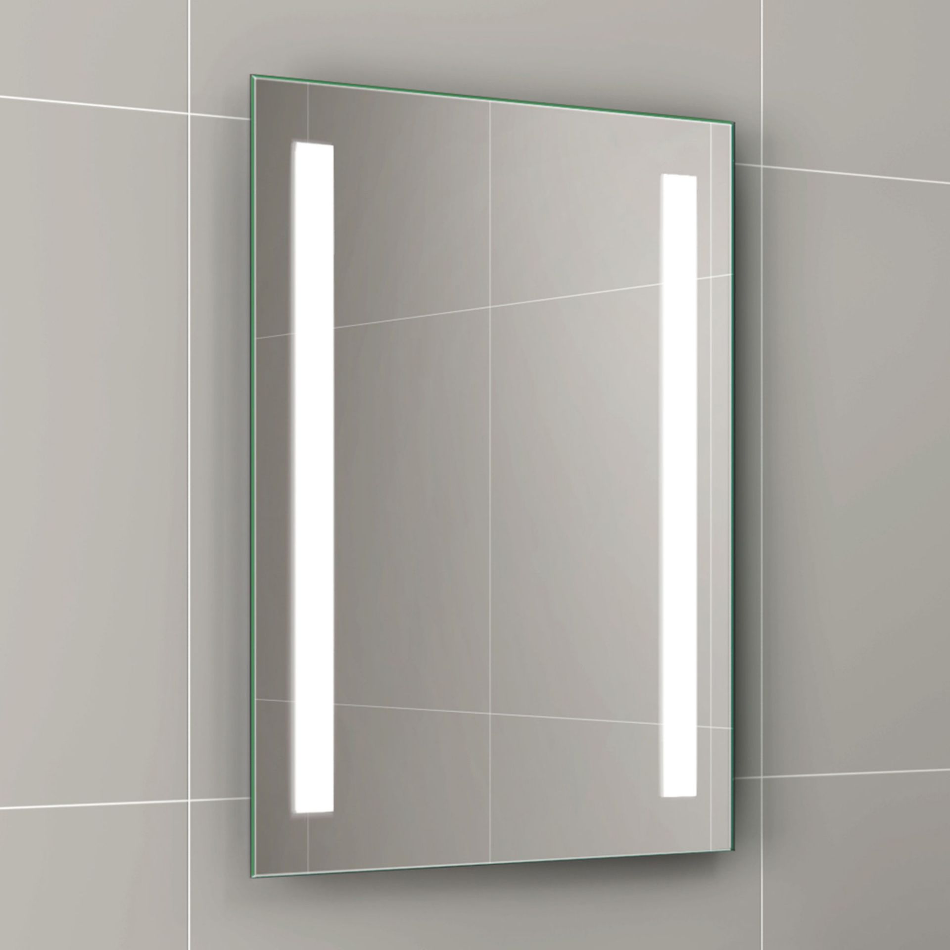 (KL162) 500x700mm Omega Illuminated LED Mirror - Battery Operated Energy saving controlled On / - Image 2 of 4