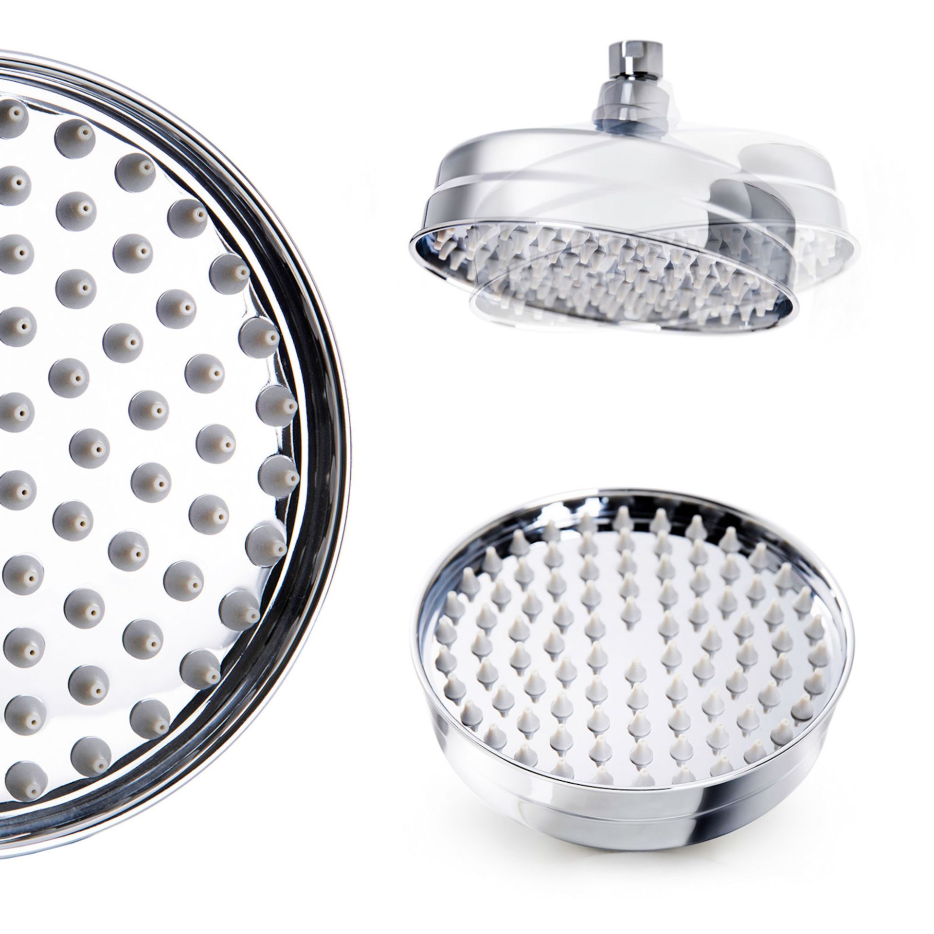 (R1028) Stainless Steel 150mm Traditional Round Shower Head Finished in high quality polished chrome - Image 2 of 2