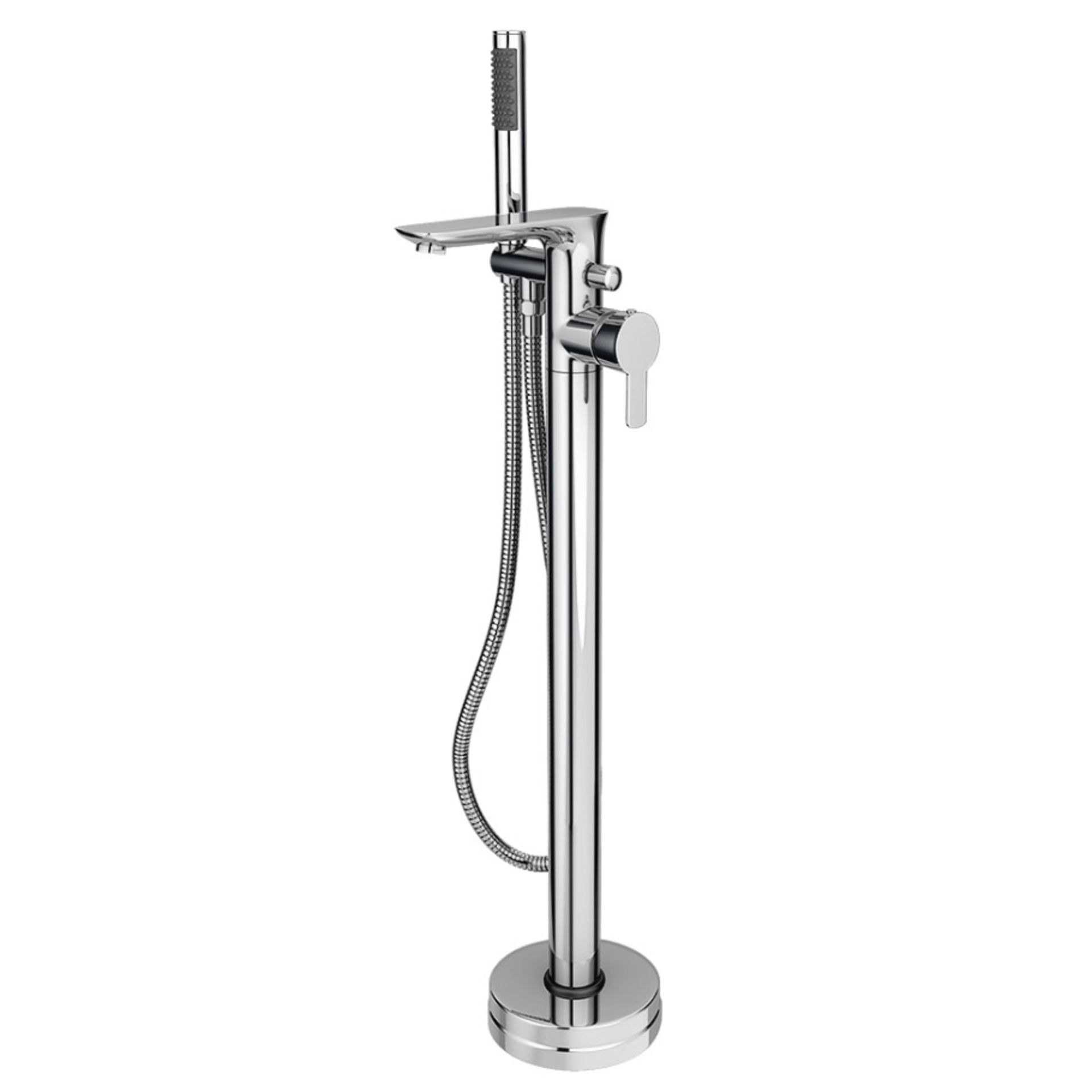 (WG37) Mondella Freestanding Shower Mixer Tap & Hand Held Shower Head. RRP £499.99. Crafted from