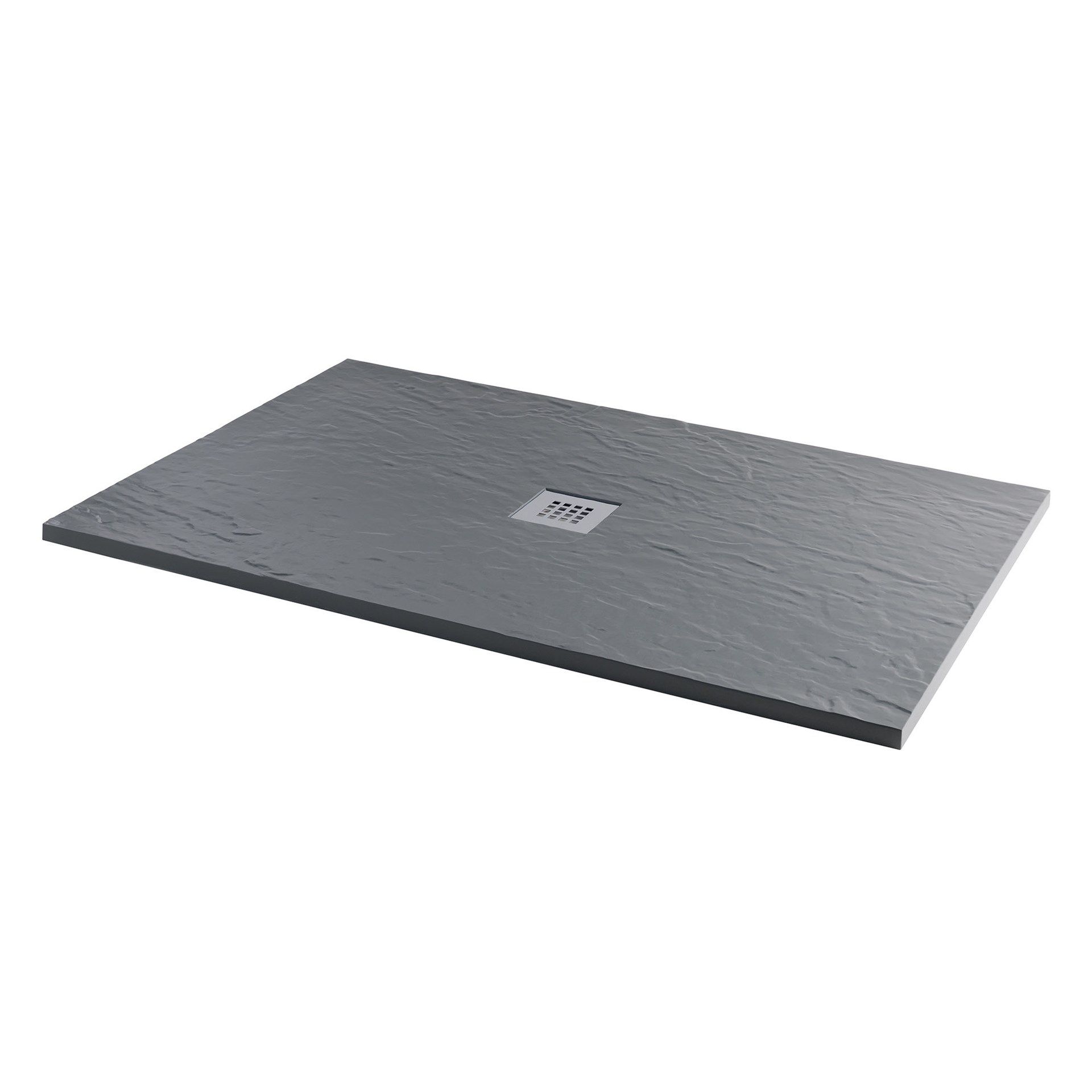 (UK70) 1400x900mm Rectangular Slate Effect Shower Tray in Grey. Manufactured in the UK from high - Image 2 of 4