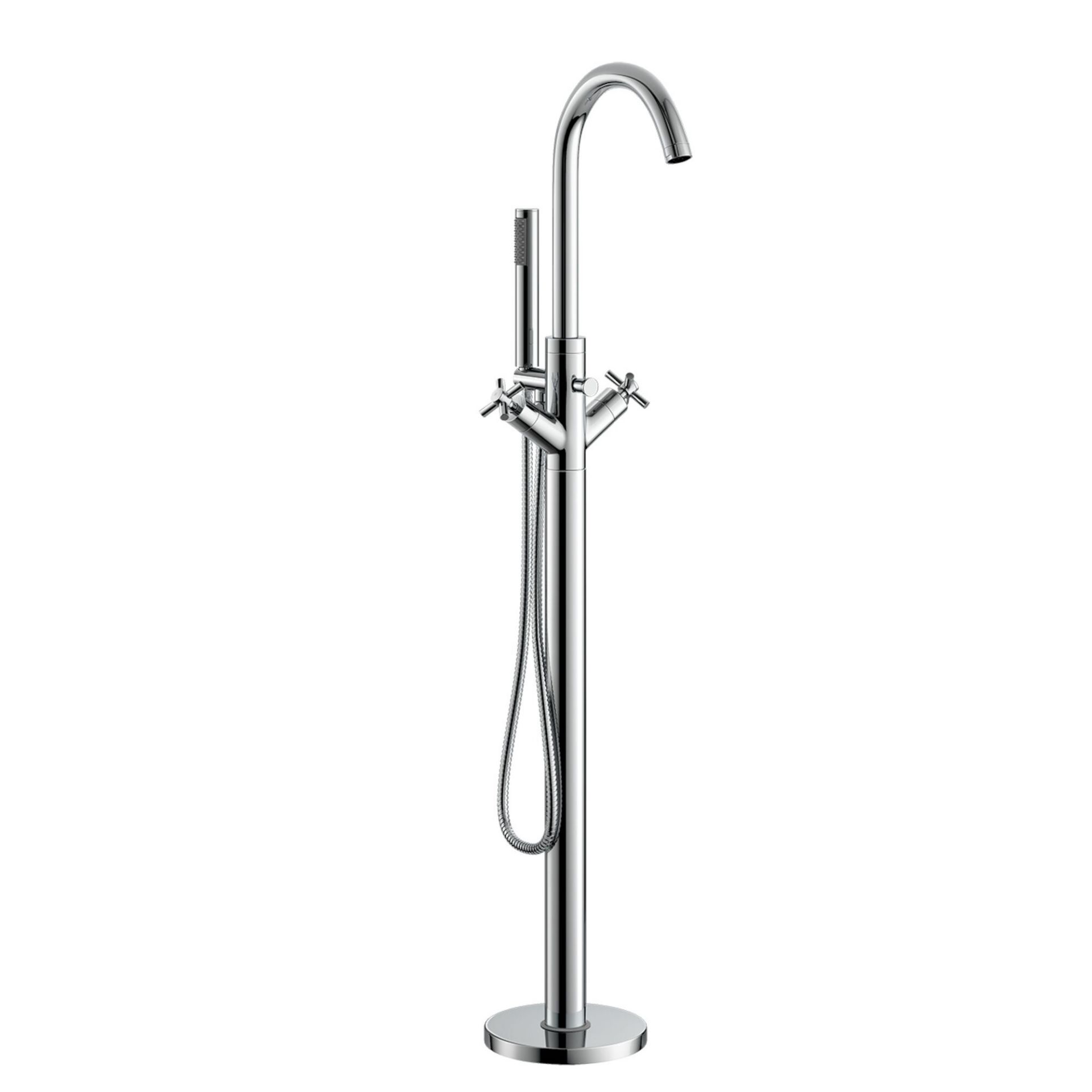 (SA8) Austin Chrome Freestanding Bath Tap with Hand Held Shower. RRP £499.99. We love this because - Image 2 of 3