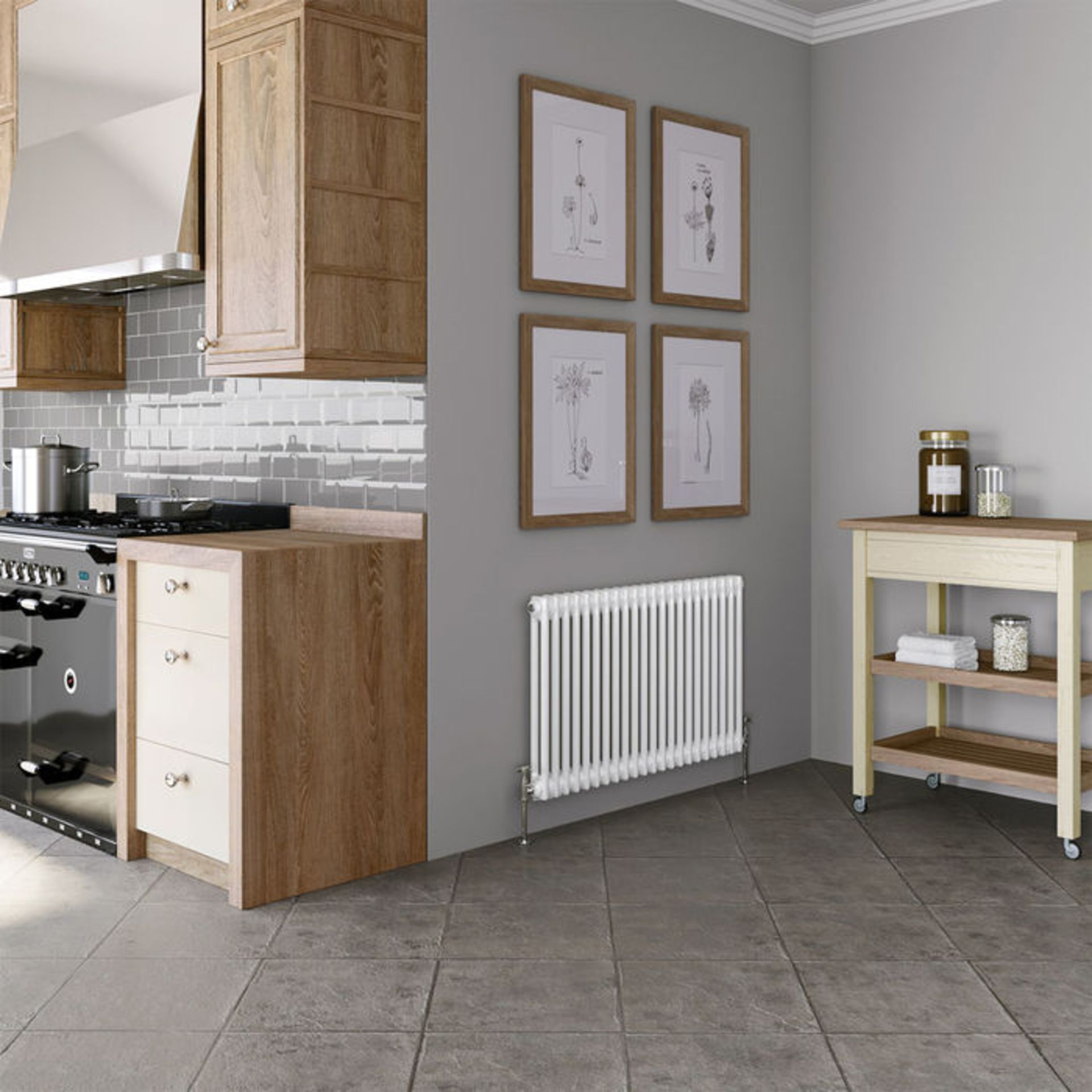 600x1148mm White Double Panel Horizontal Colosseum Traditional Radiator. RRP £530.99. Made from - Image 3 of 5