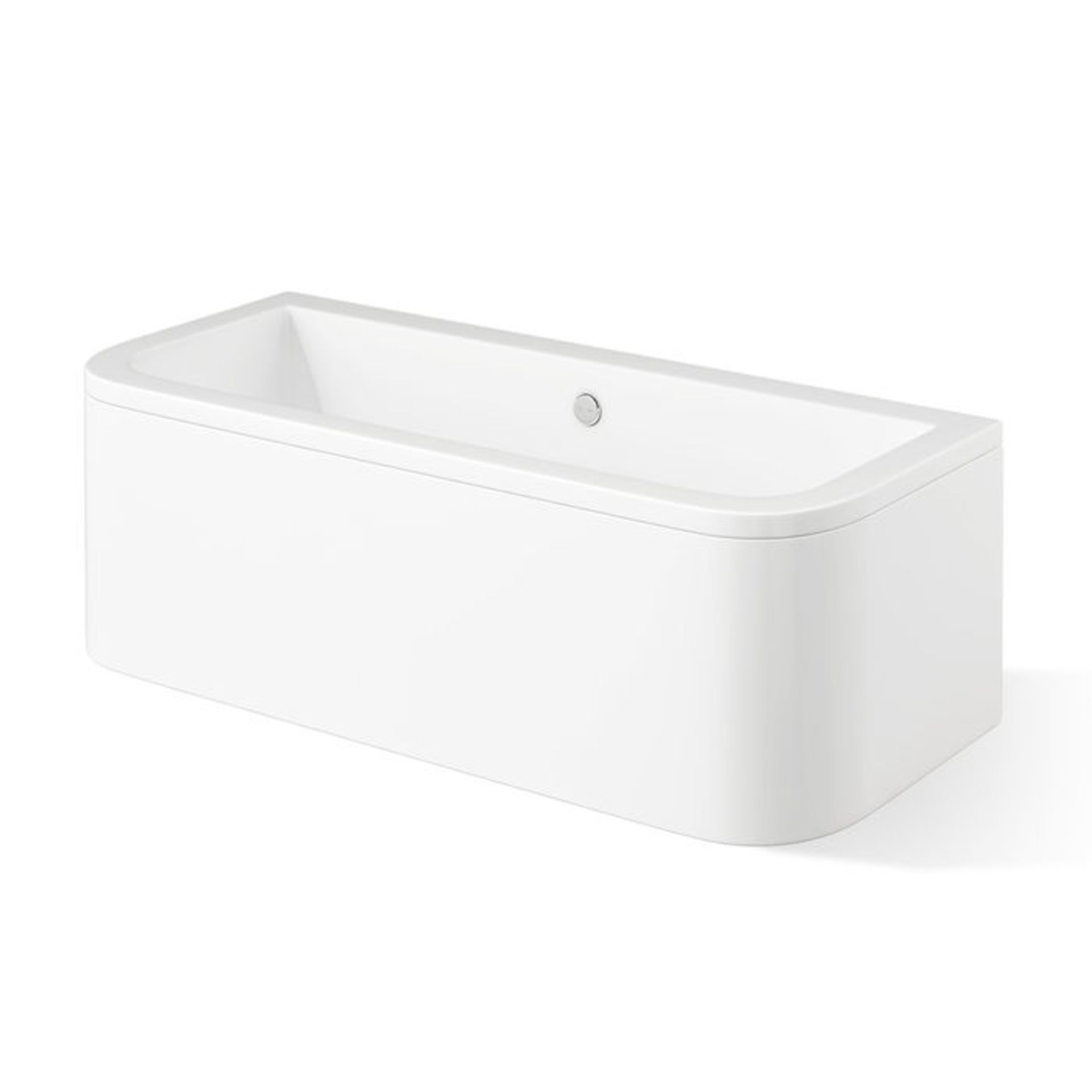 (SA36) 1700x750x460mm Denver Back to Wall Bath - Large. RRP £449.99. The double ended feature - Image 3 of 4