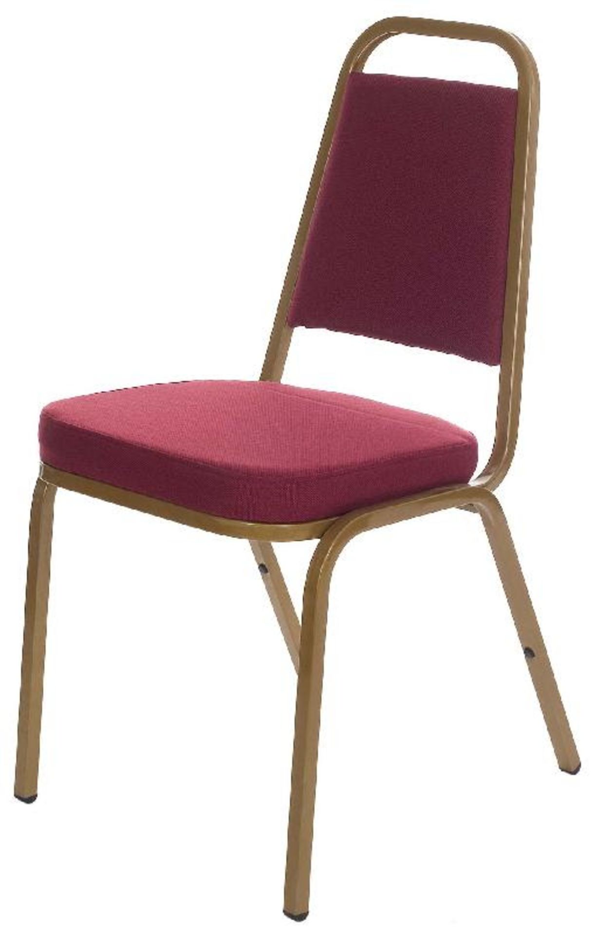 50 x Ascot Style Banqueting Chair Gold Powder Coated Frame Burgundy Upholstery