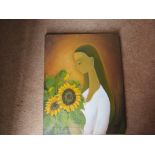 Rekha, oil on canvas, unframed. 18’ x 14’
